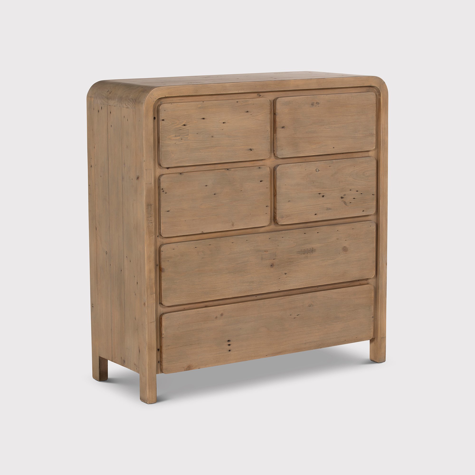 Tosca 6 Drawer Tall Boy 115cm, Brown | Barker & Stonehouse