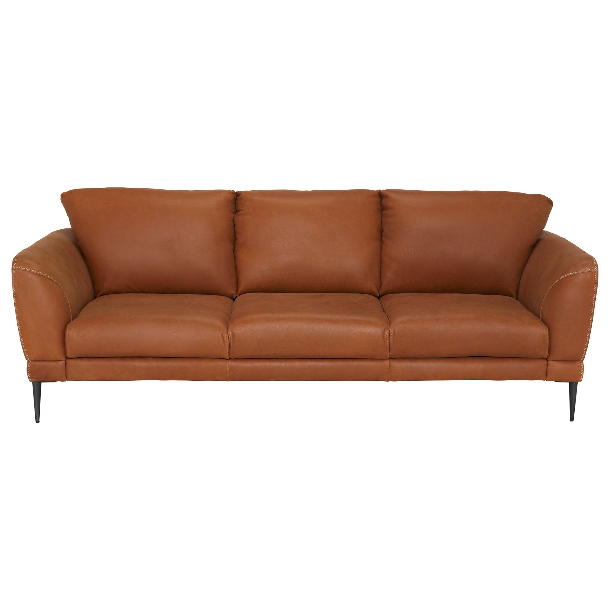 Tennessee 3 Seater Sofa, Brown Leather | Barker & Stonehouse