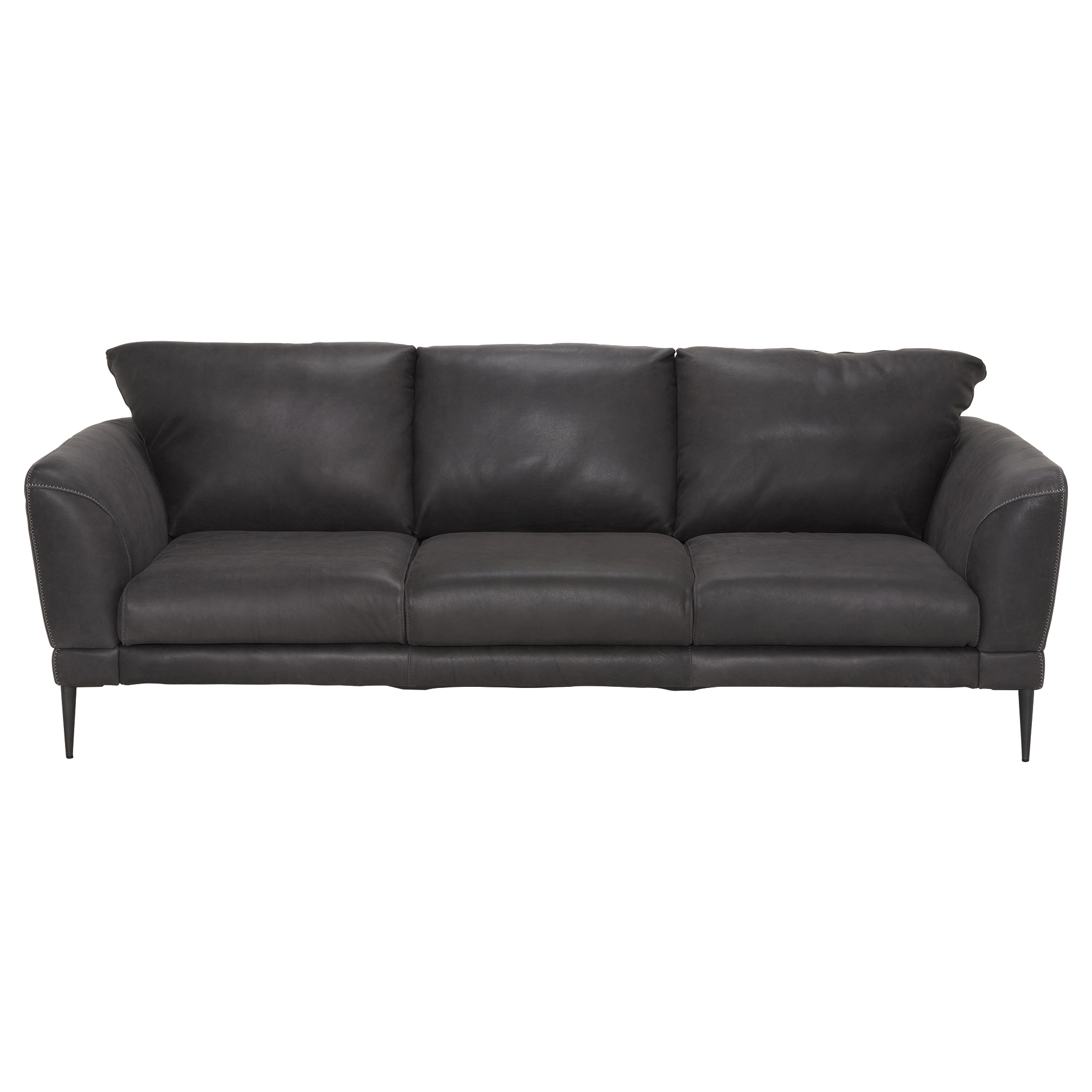 Tennessee 3 Seater Sofa, Grey Leather | Barker & Stonehouse
