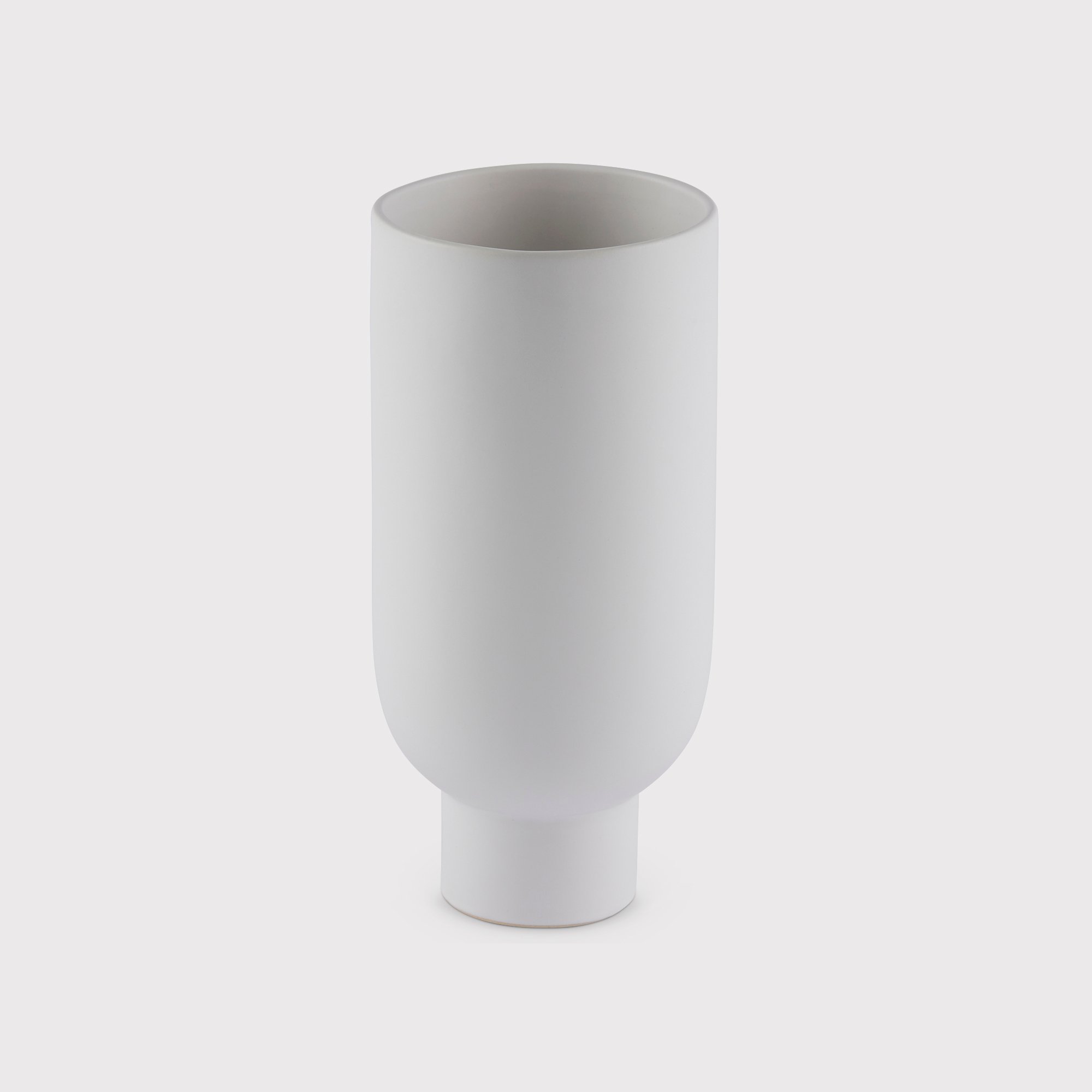 Tall White Stem Vase Ceramic | Barker & Stonehouse