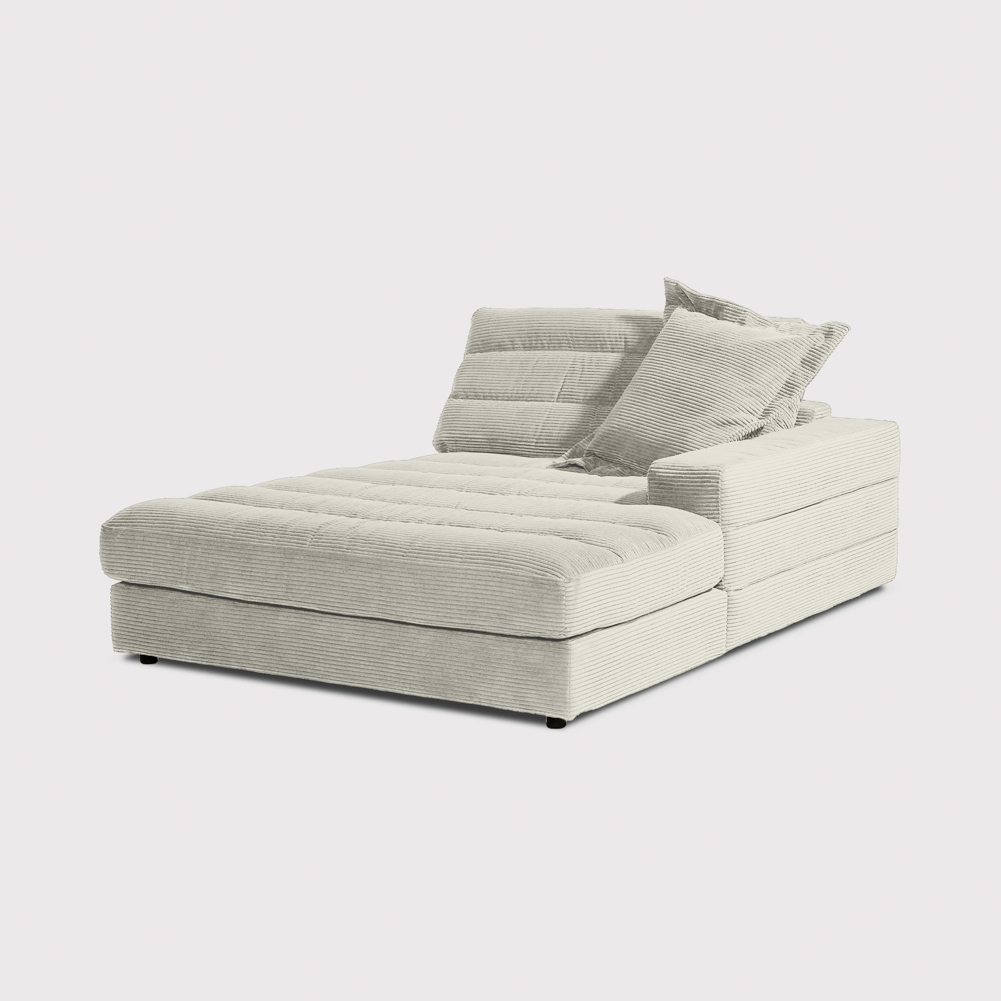 Twain Large Long Armchair Armrest Right, Grey Fabric | Barker & Stonehouse
