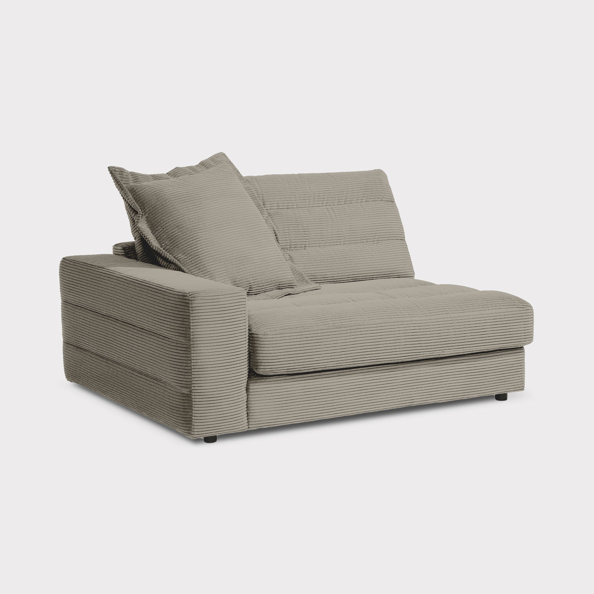 Twain 1.5 Seater Armrest Left, Grey Fabric | Barker & Stonehouse
