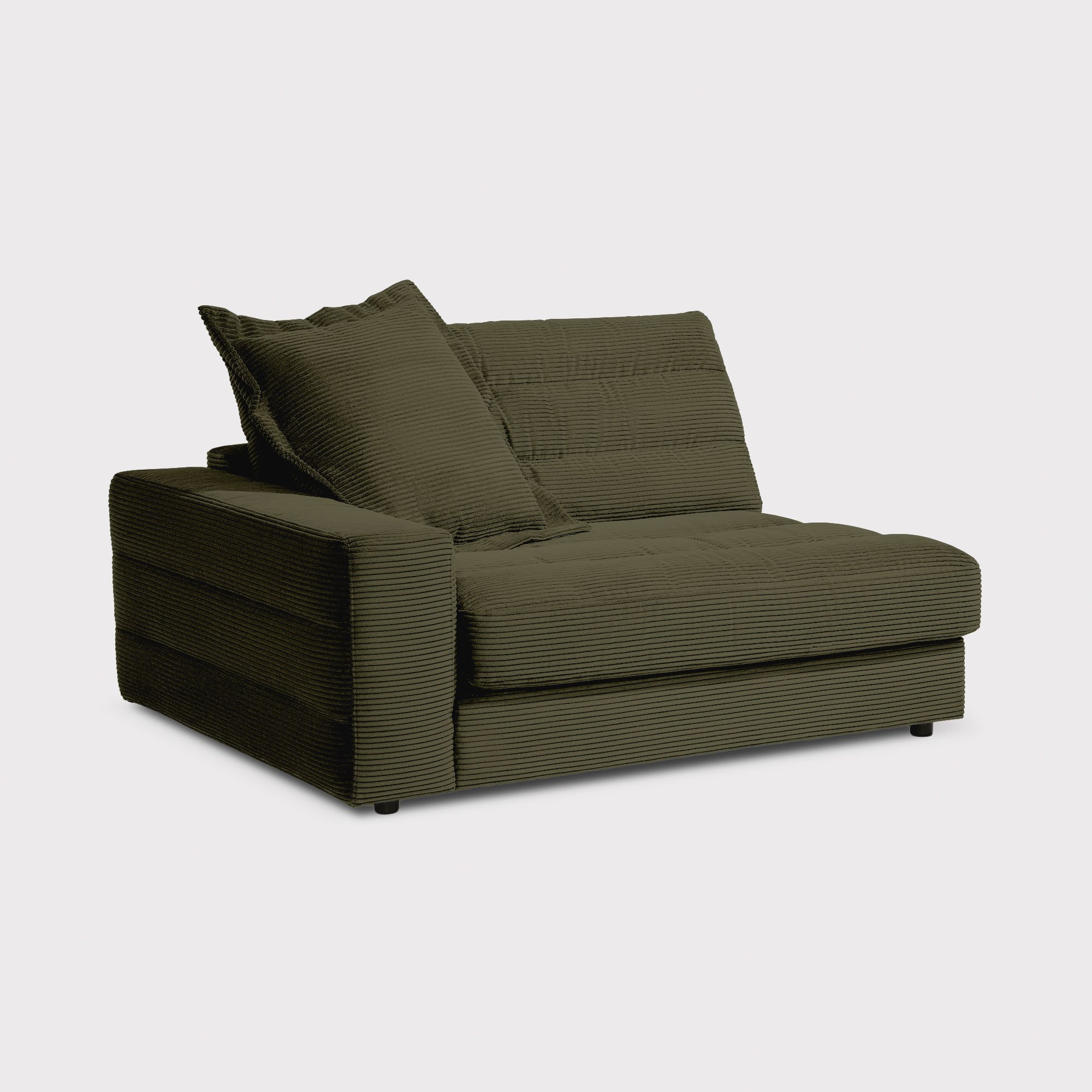 Twain 1.5 Seater Armrest Left, Green Fabric | Barker & Stonehouse