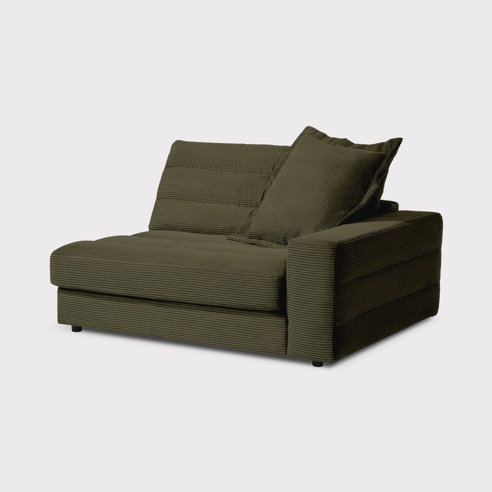 Twain 1.5 Seater Armrest Right, Green Fabric | Barker & Stonehouse