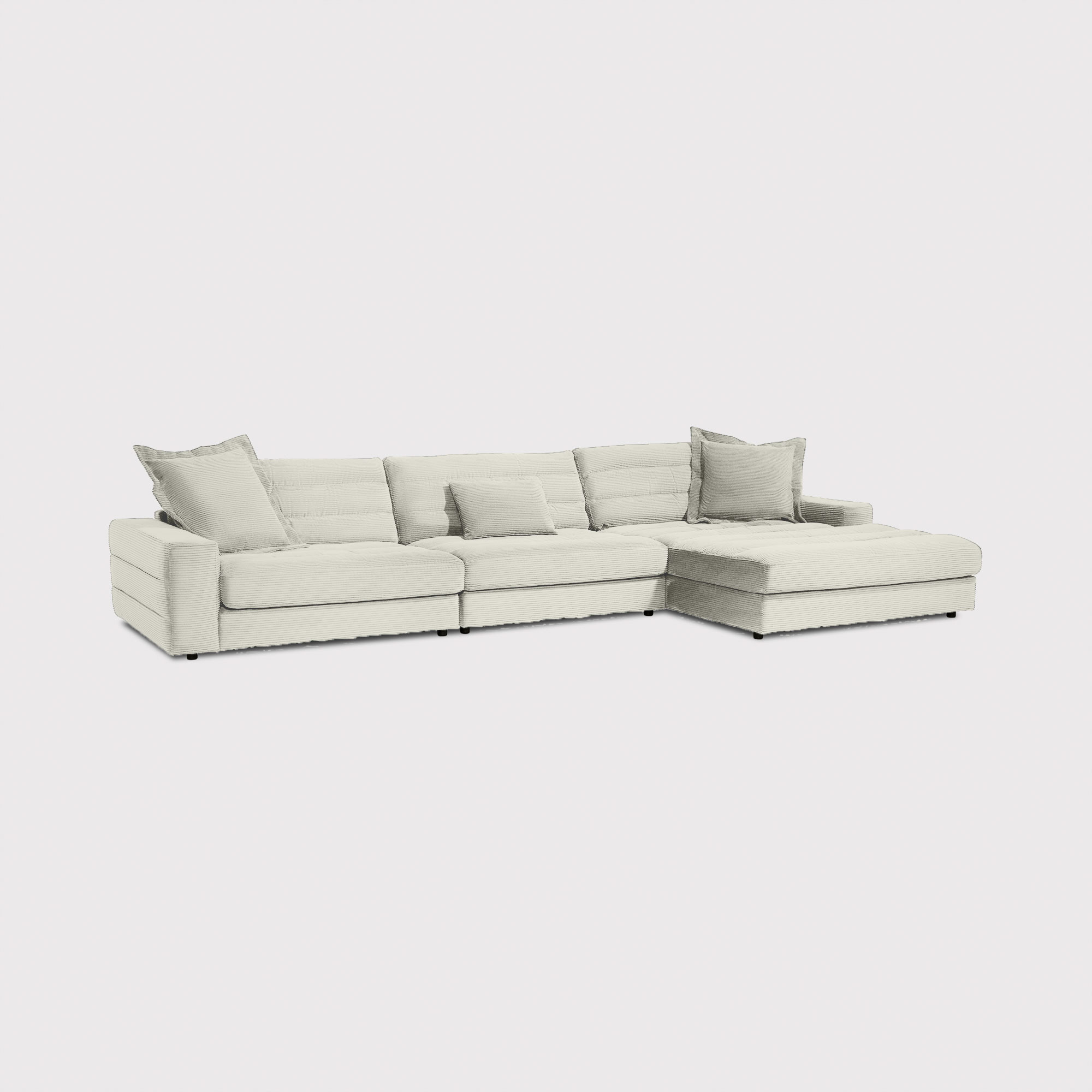 Twain Large Chaise Sofa Right, Grey Fabric | Barker & Stonehouse