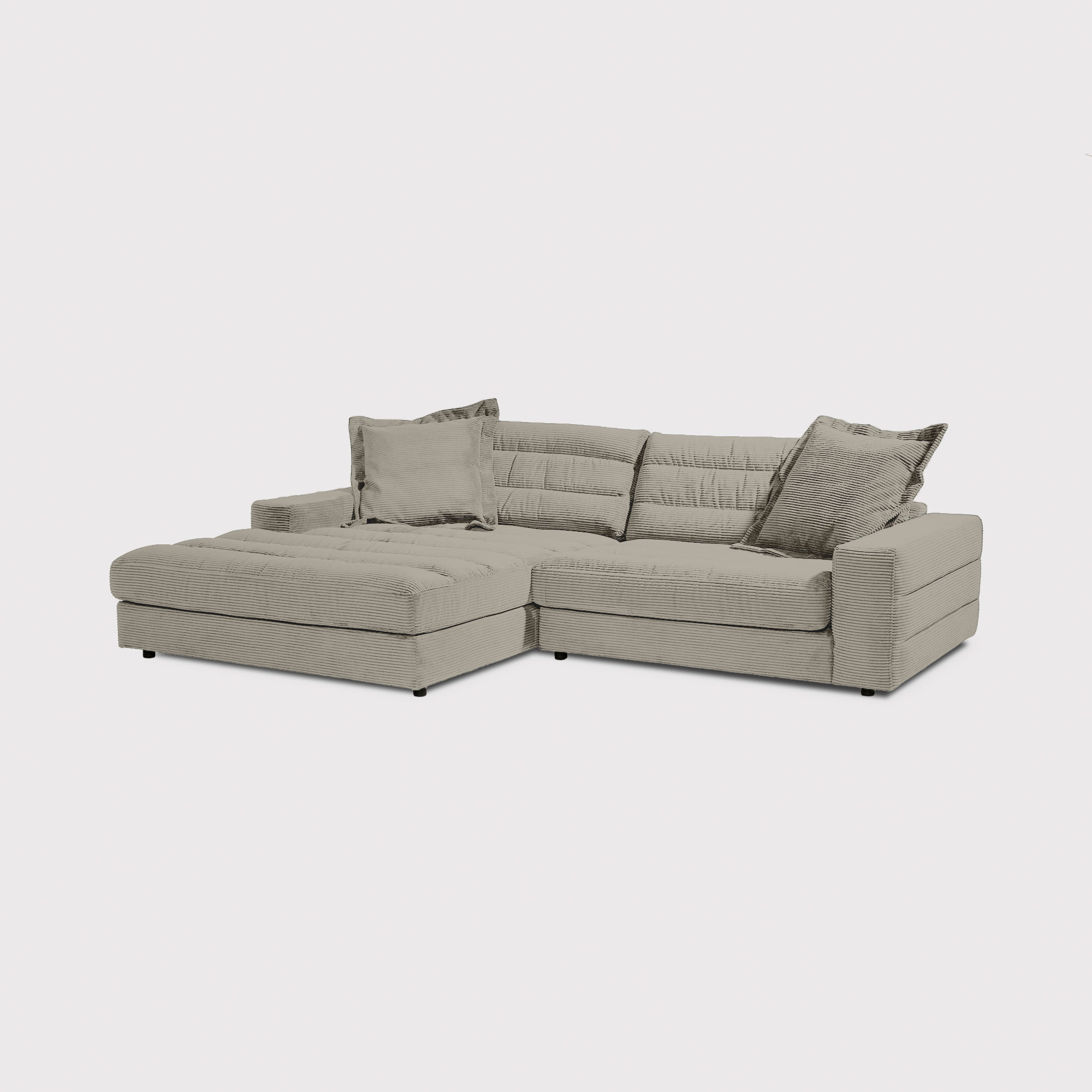 Twain Chaise Sofa Left, Grey Fabric | Barker & Stonehouse