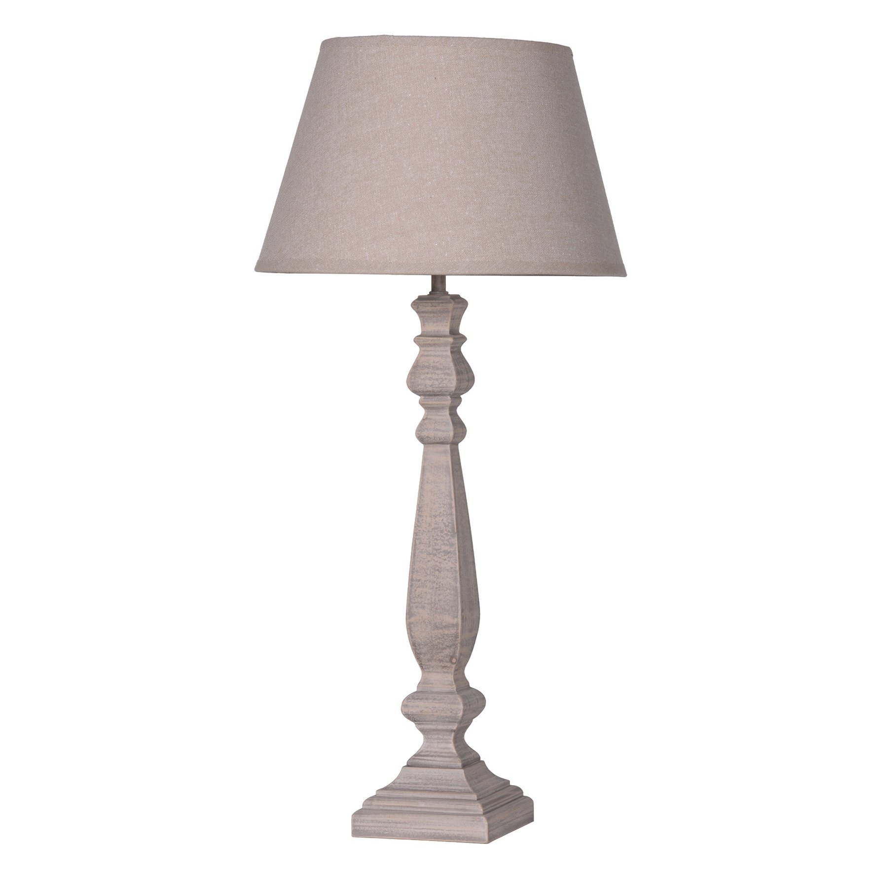 Taupe Wooden Table Lamp | Barker & Stonehouse