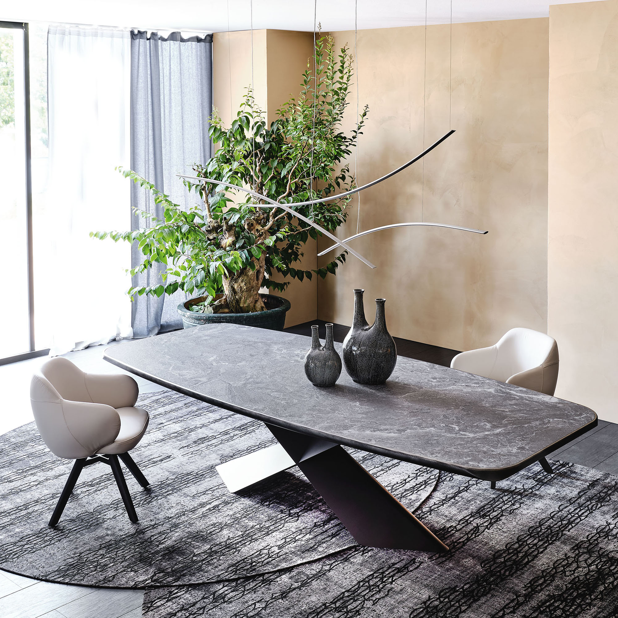 Cattelan Italia Tyron Keramik Premium Table 300x128xh74.5cm, Bronze | Barker & Stonehouse