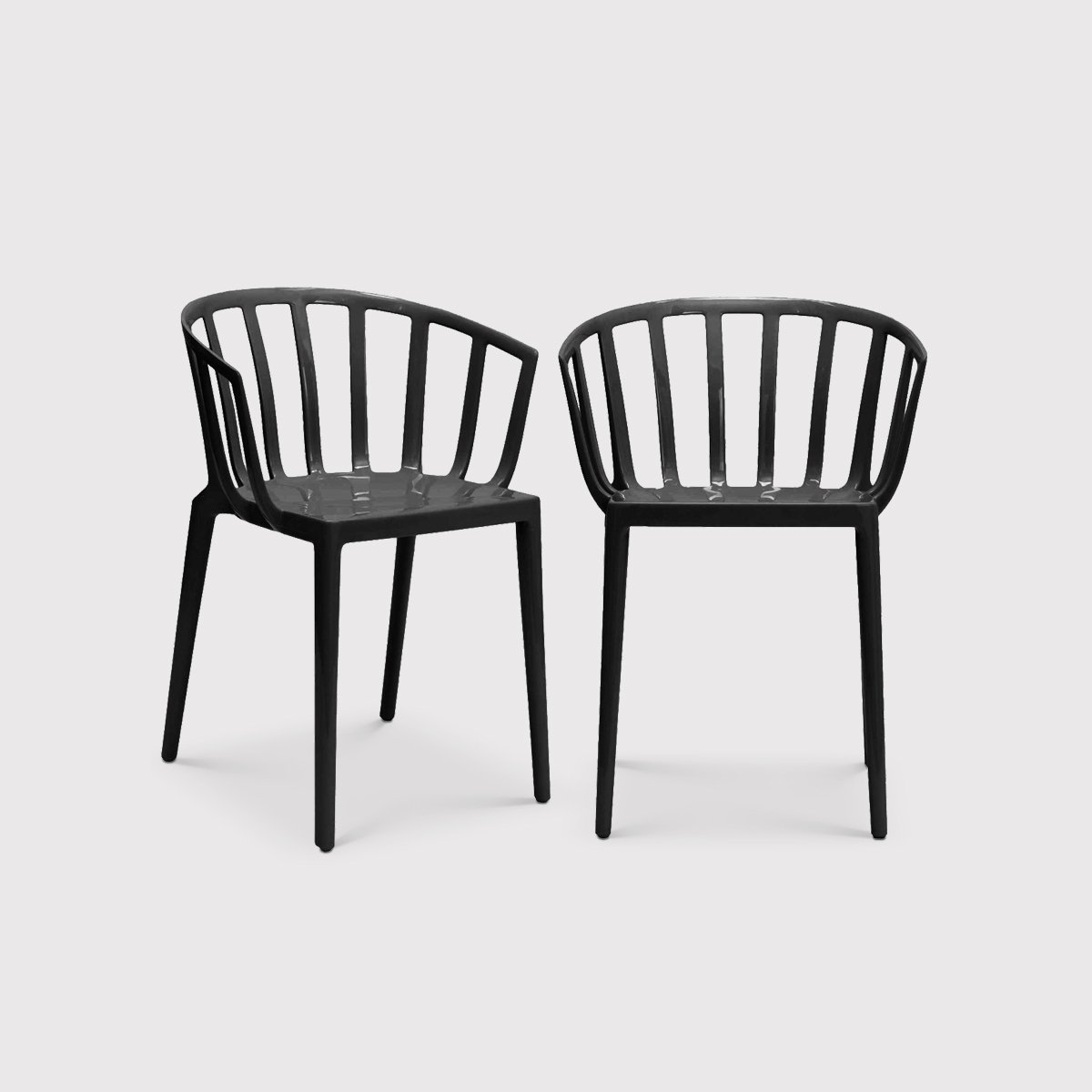 Pair of Kartell Venice Dining Chairs, Black | Kartell