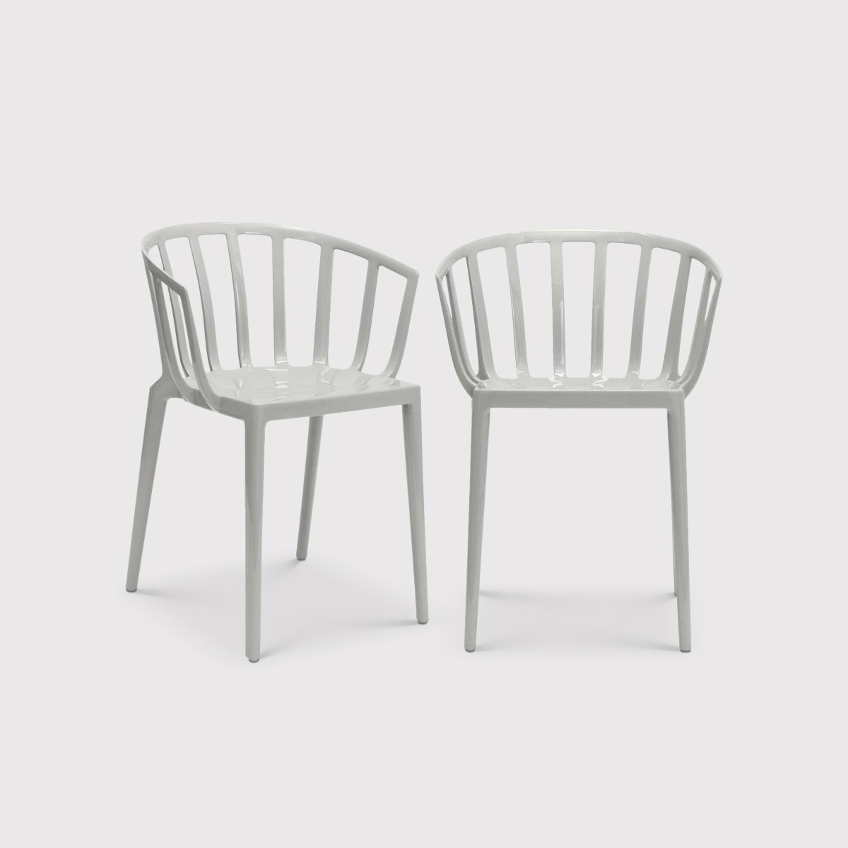 Pair of Kartell Venice Dining Chairs, Grey | Kartell