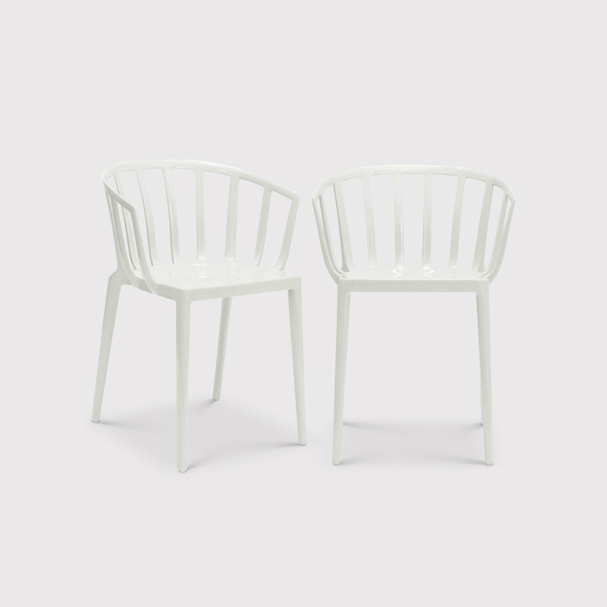 Pair of Kartell Venice Dining Chairs, White | Kartell