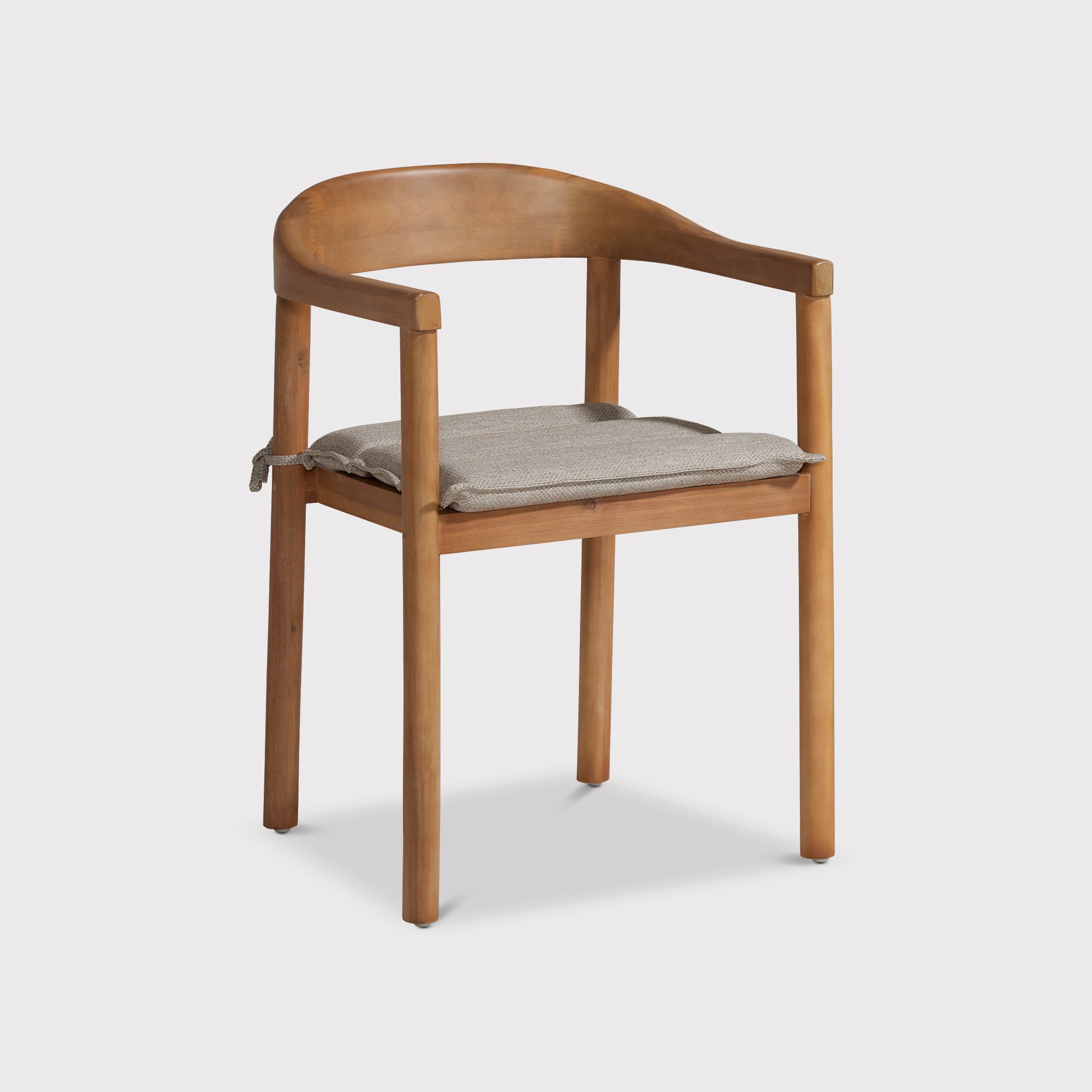 Vigo Dining Chair With Seat Pad, Brown | Barker & Stonehouse