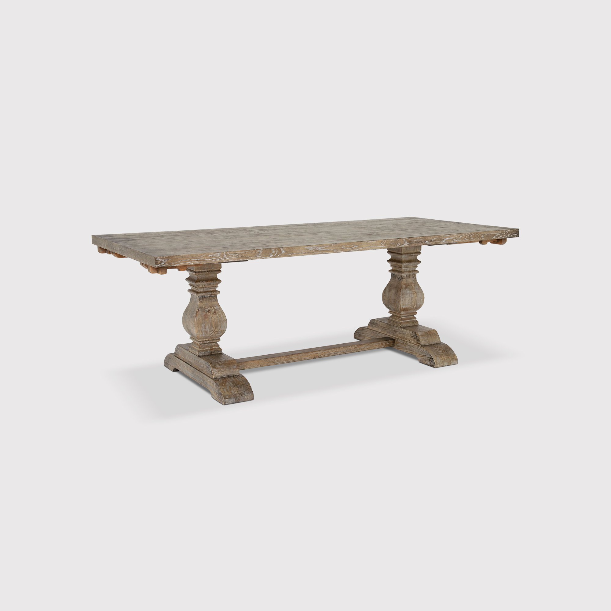 Woolton Rustic Wood Extending 220 306cm Dining Table Seats 6