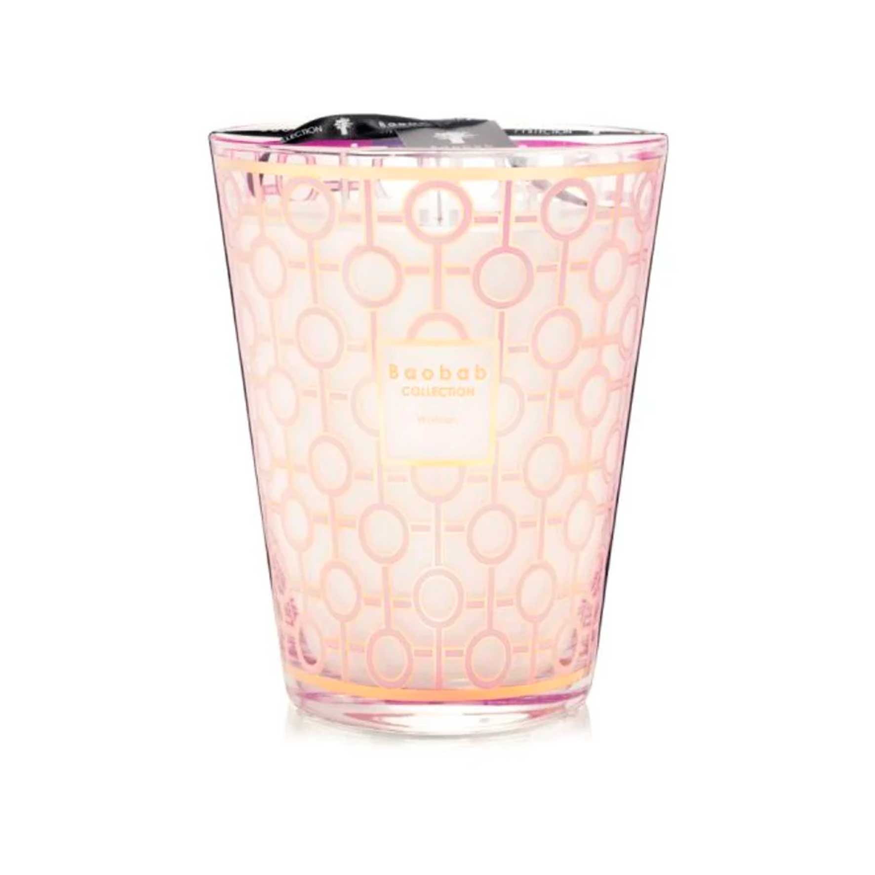 Baobab Collection Woman Scented Candle, Pink Glass | Barker & Stonehouse