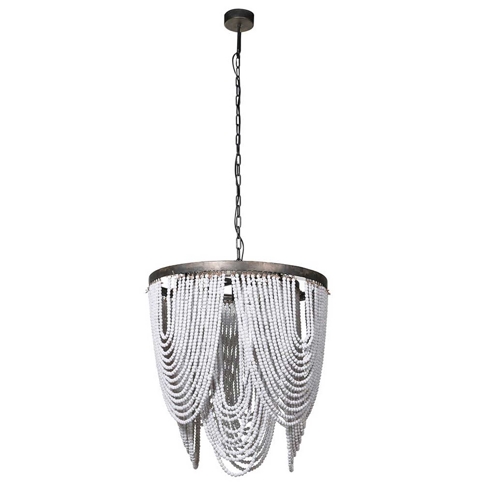 White Wash Bead Pendant Light | Barker & Stonehouse