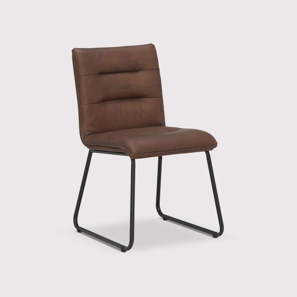 Pure Furniture Zena Dining Chair, Brown Leather | Barker & Stonehouse