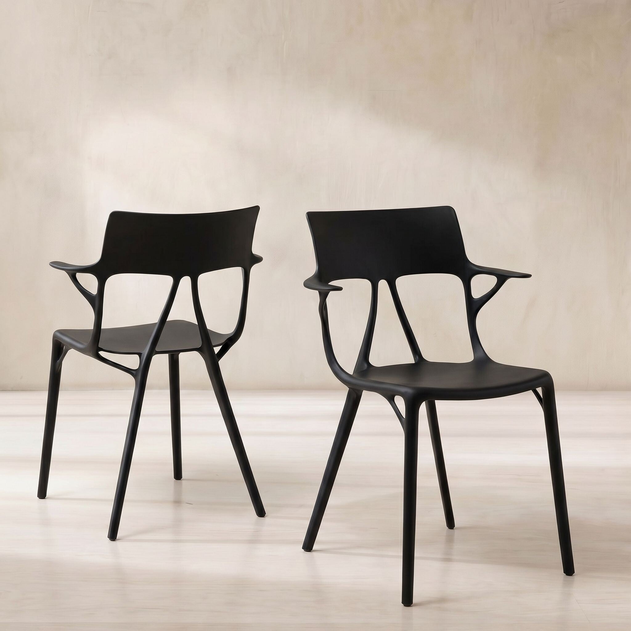 Kartell ai dining chair in black plastic