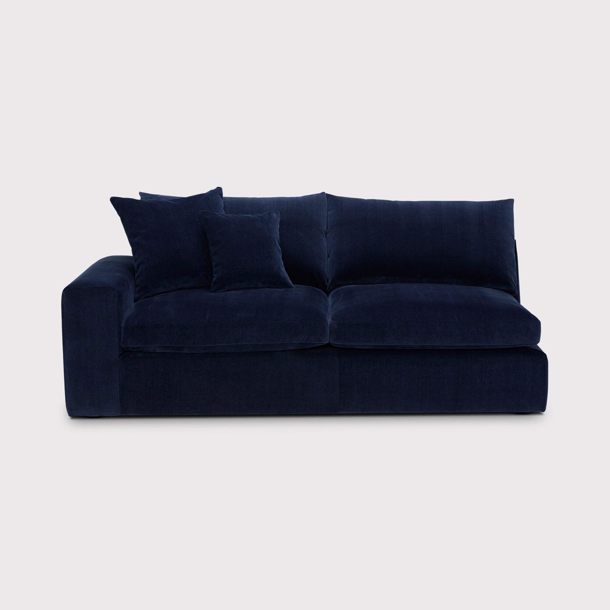 Alaska 2 Seater with 1 Arm Left Modular Sofa, Blue Fabric | Barker & Stonehouse