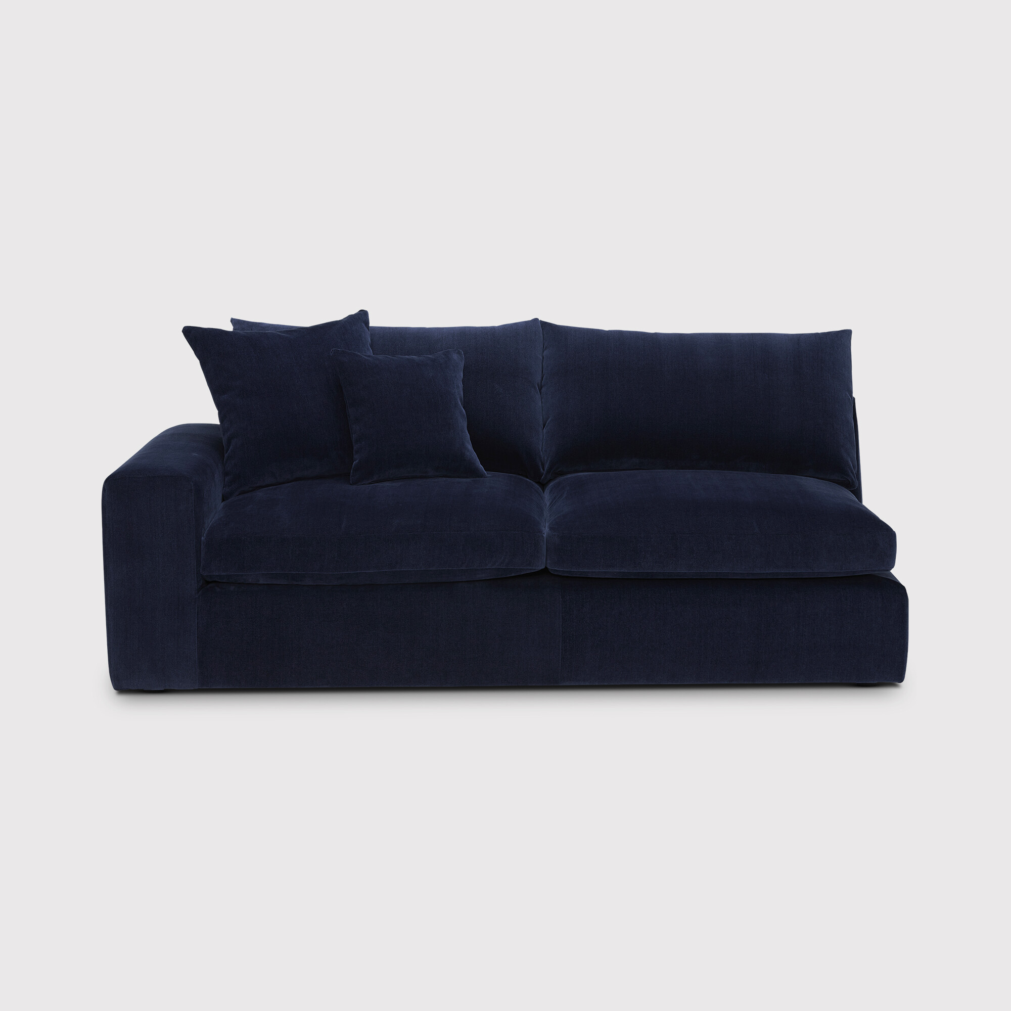 Alaska 2 Seater with 1 Arm Left Modular Sofa, Blue Fabric | Barker & Stonehouse