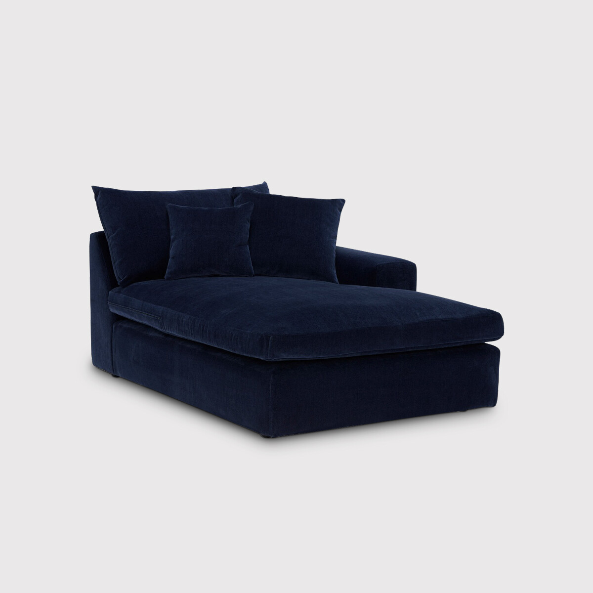 Alaska Chaise with 1 Arm Right, Blue Fabric | Barker & Stonehouse