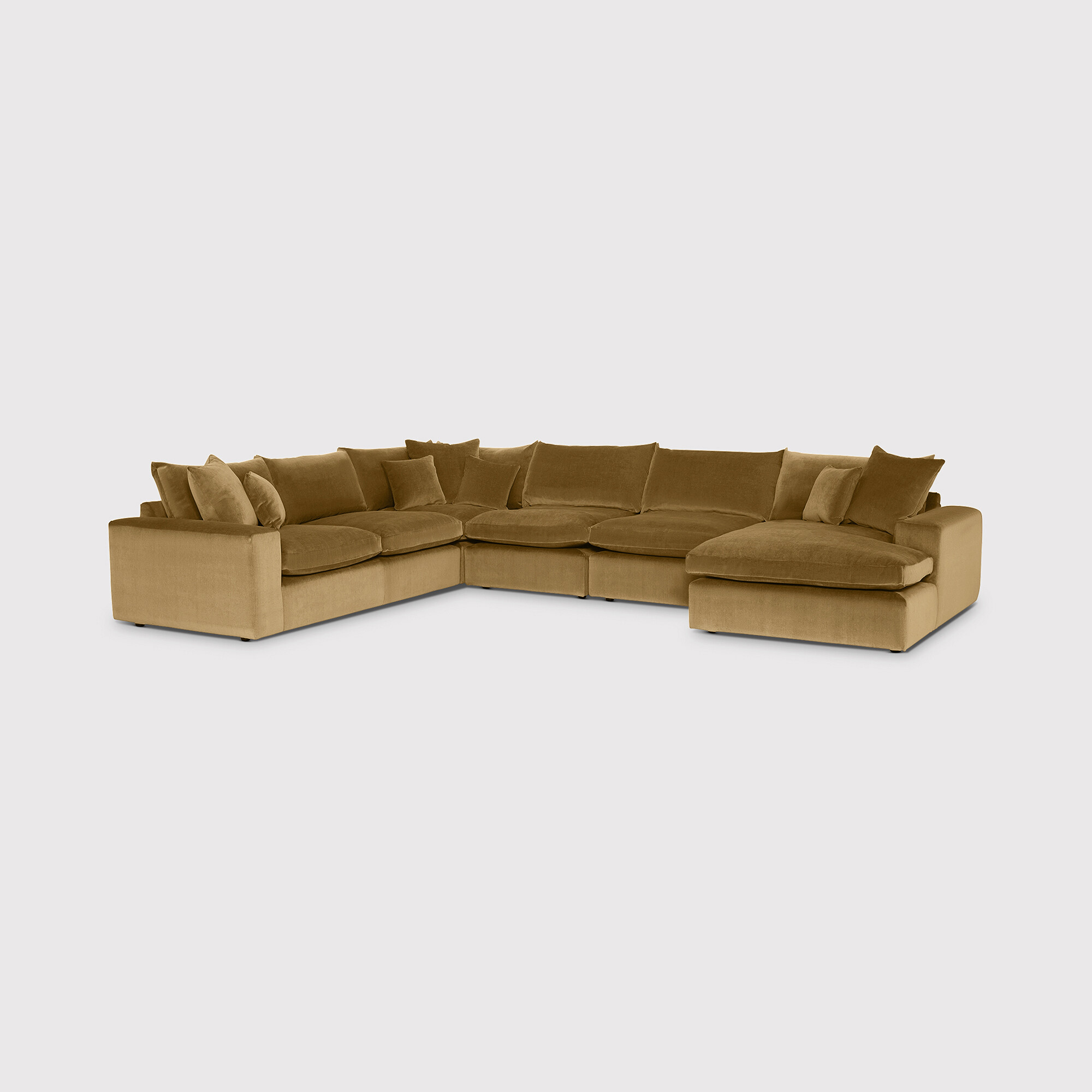 Alaska Modular Corner Sofa, Orange Fabric | Barker & Stonehouse