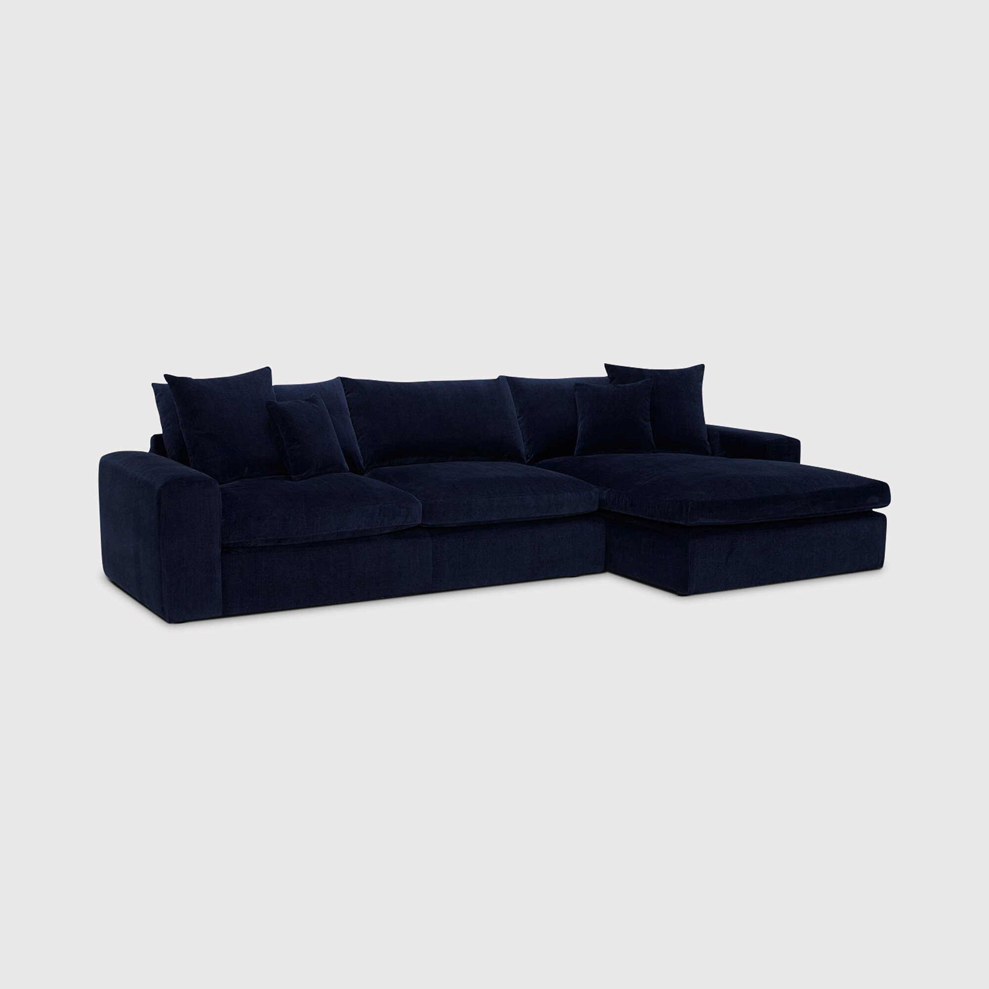 Alaska Medium Corner Sofa Right, Blue Fabric | Barker & Stonehouse