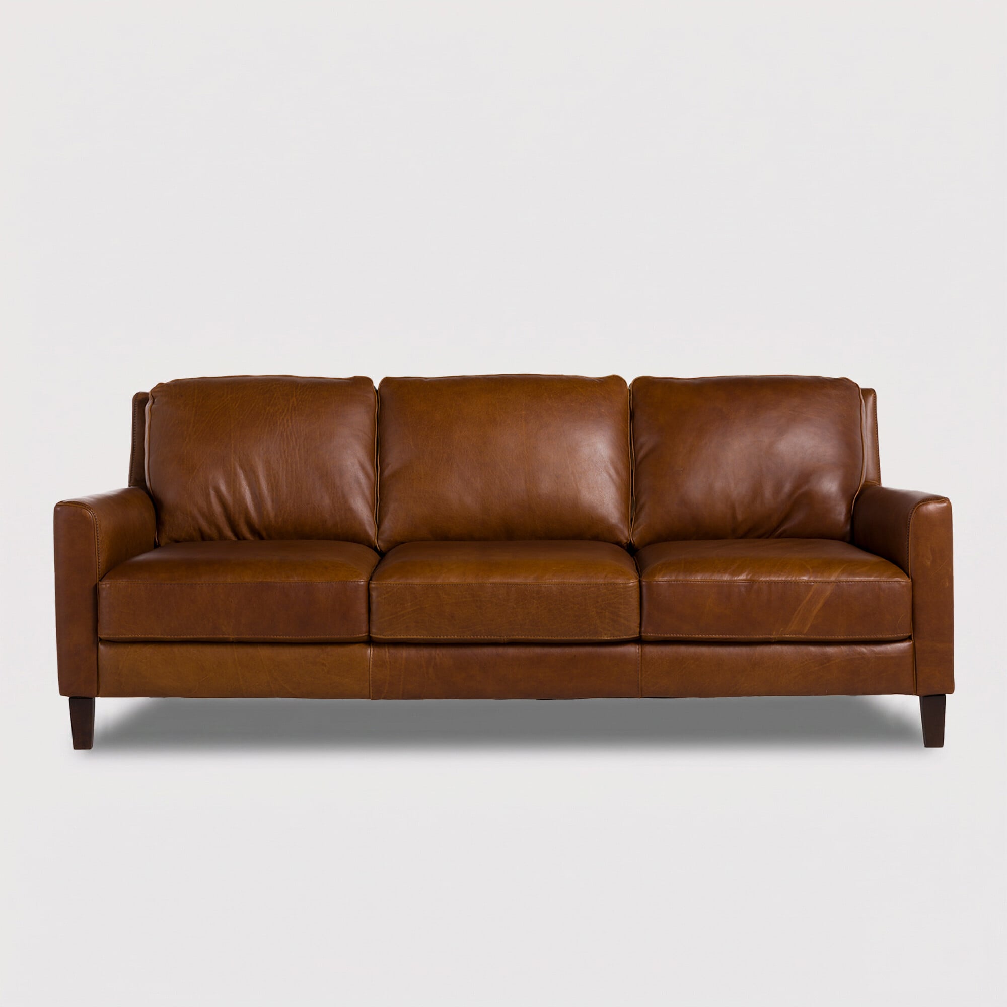 Albard 3 seater sofa in brown leather