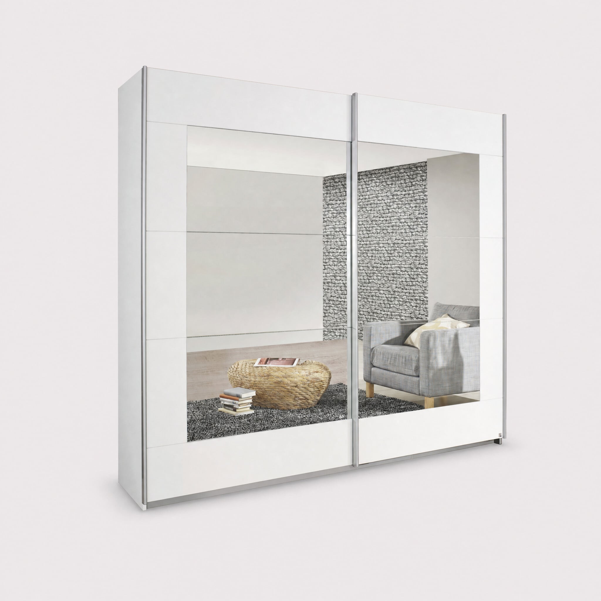 Conrad 2 door sliding 226cm ward  in white