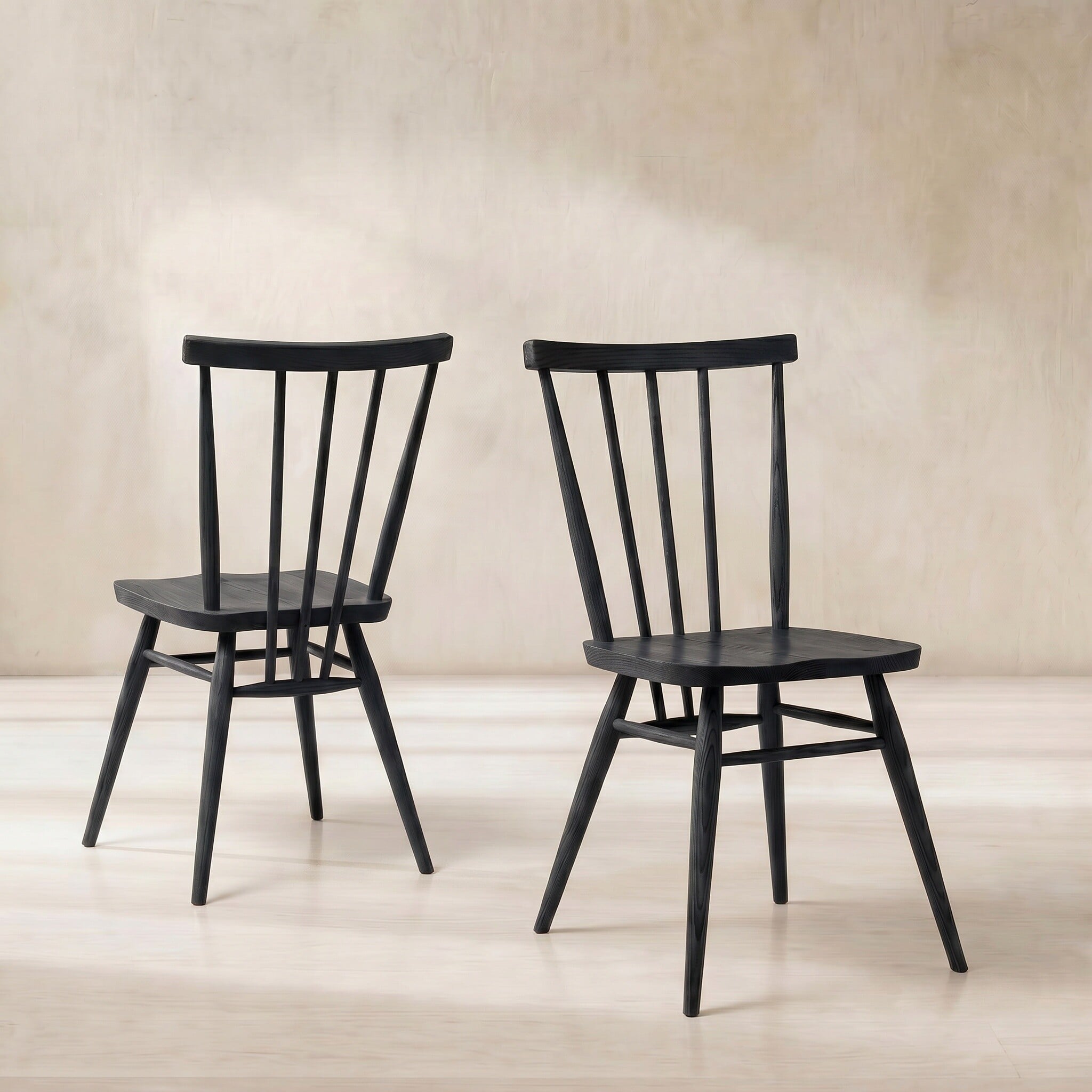 Ercol all-purpose dining chair in black wood