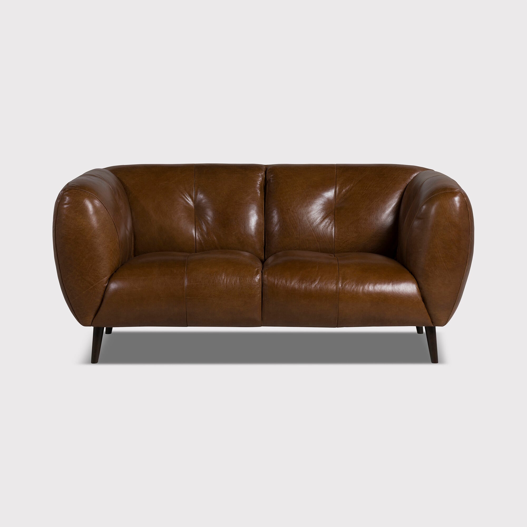 Chicago 2 seater sofa in brown leather