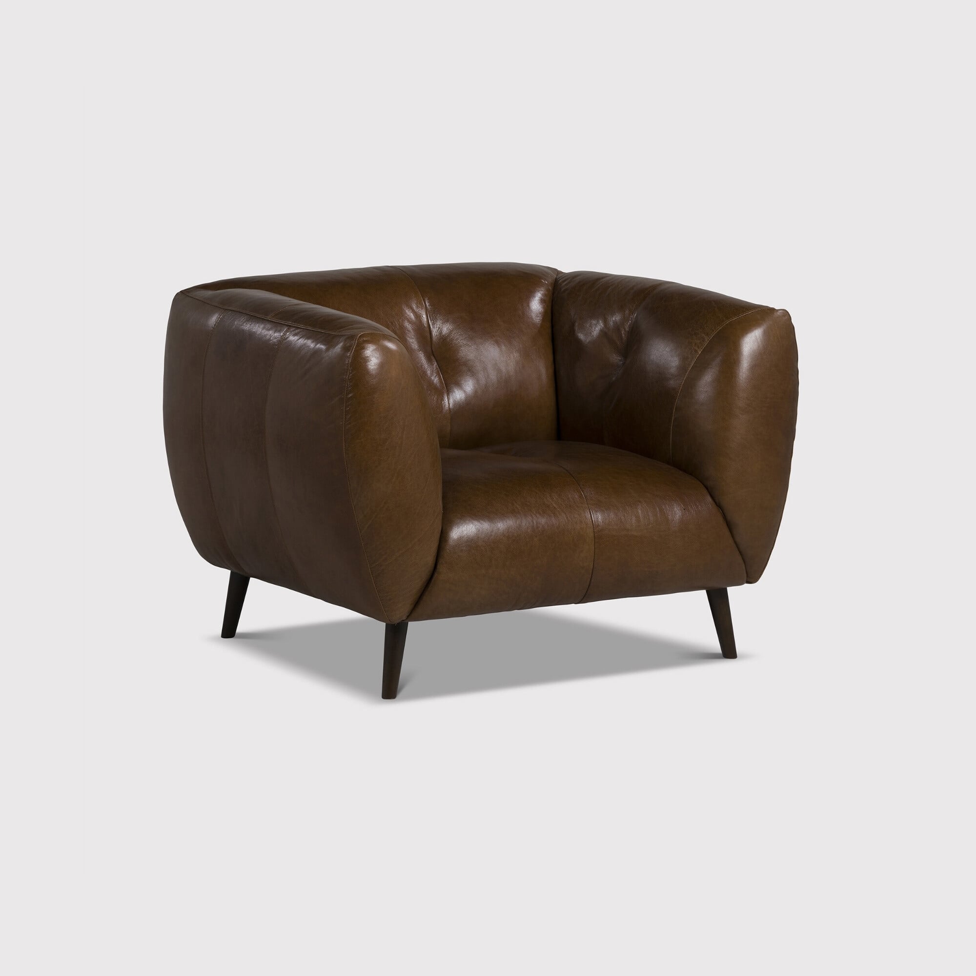 Chicago armchair in brown leather