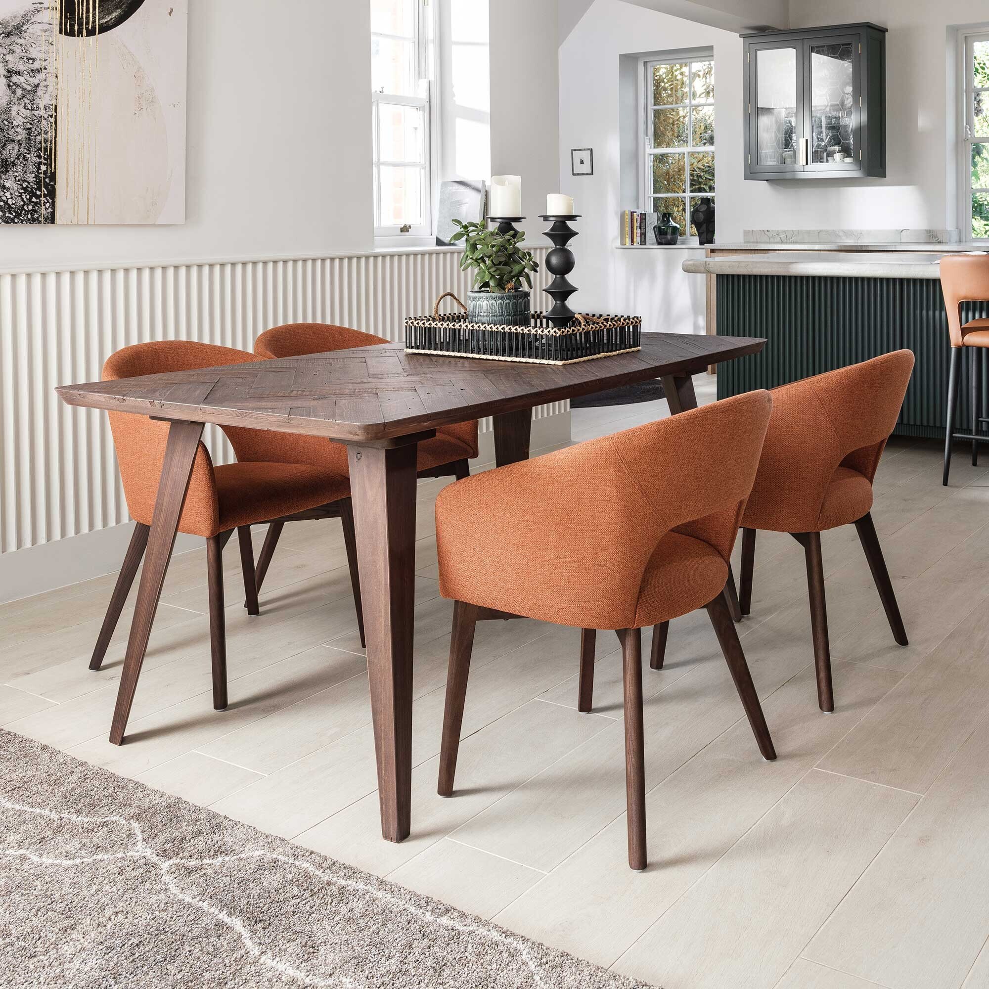 Elon Extending Dining Table+4x Tish Chairs, Ash Wood | Barker & Stonehouse