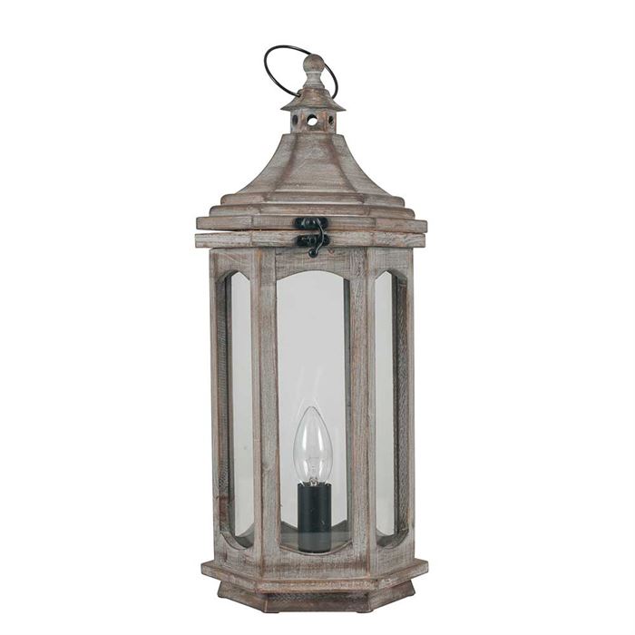 Antique Wood Grey Lantern | Barker & Stonehouse