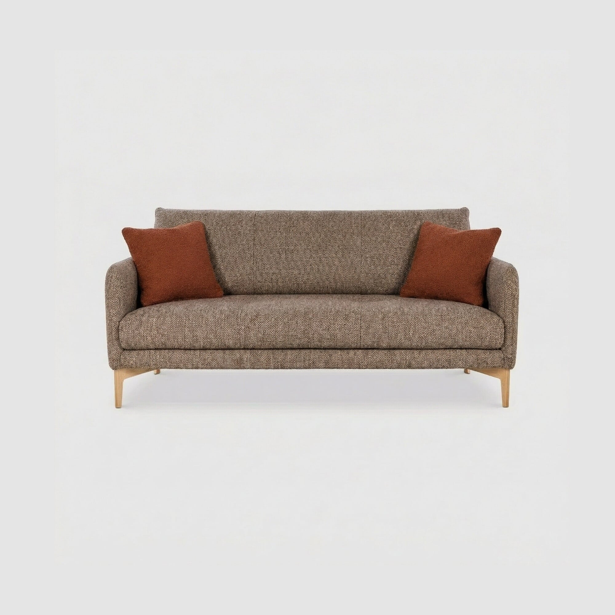 Ercol aosta medium sofa in brown fabric
