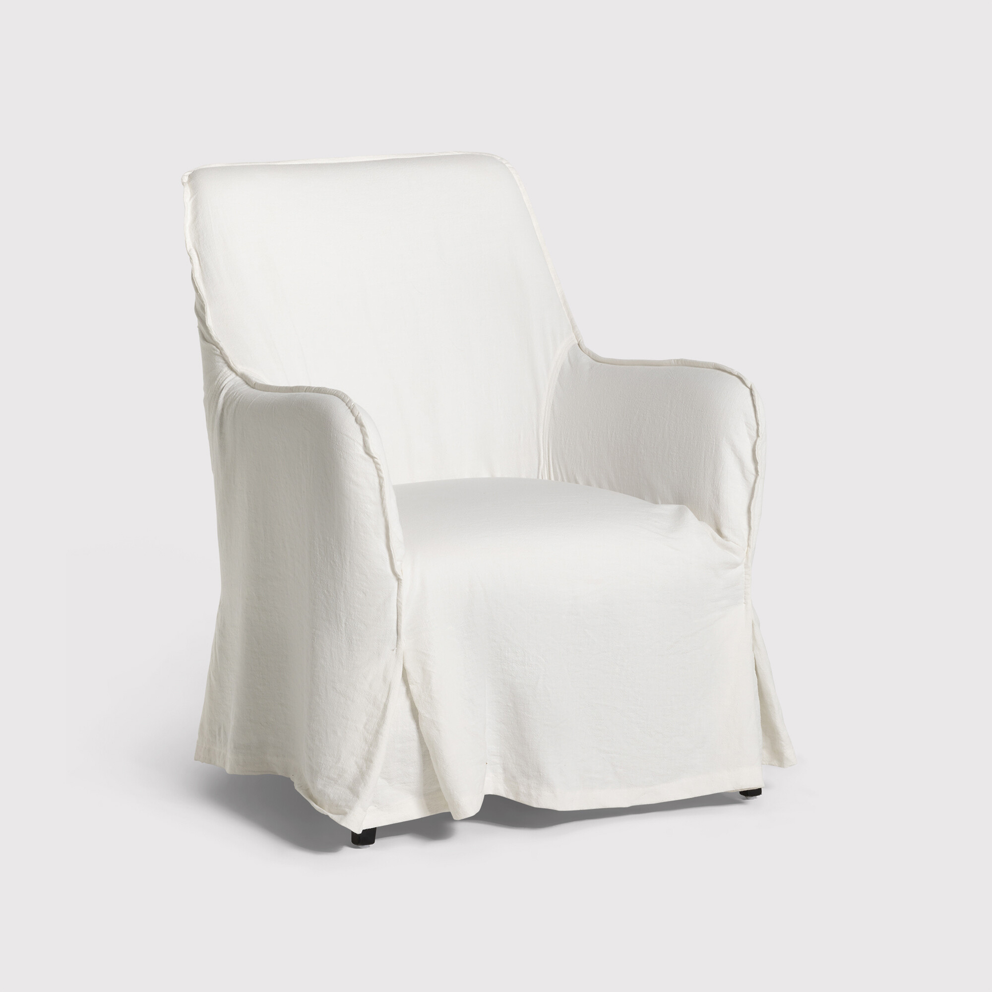 View Aspley armchair in white fabric View Aspley armchair in white fabric