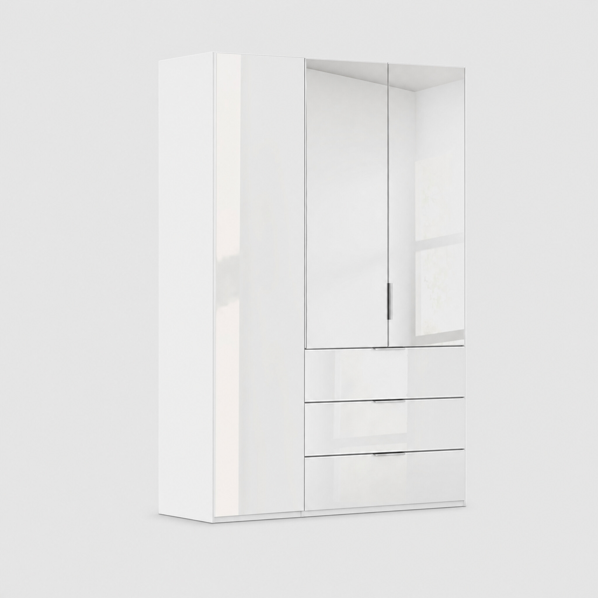 Atlanta 3 door 3 drawer wardrobe 151cm height 223cm wood