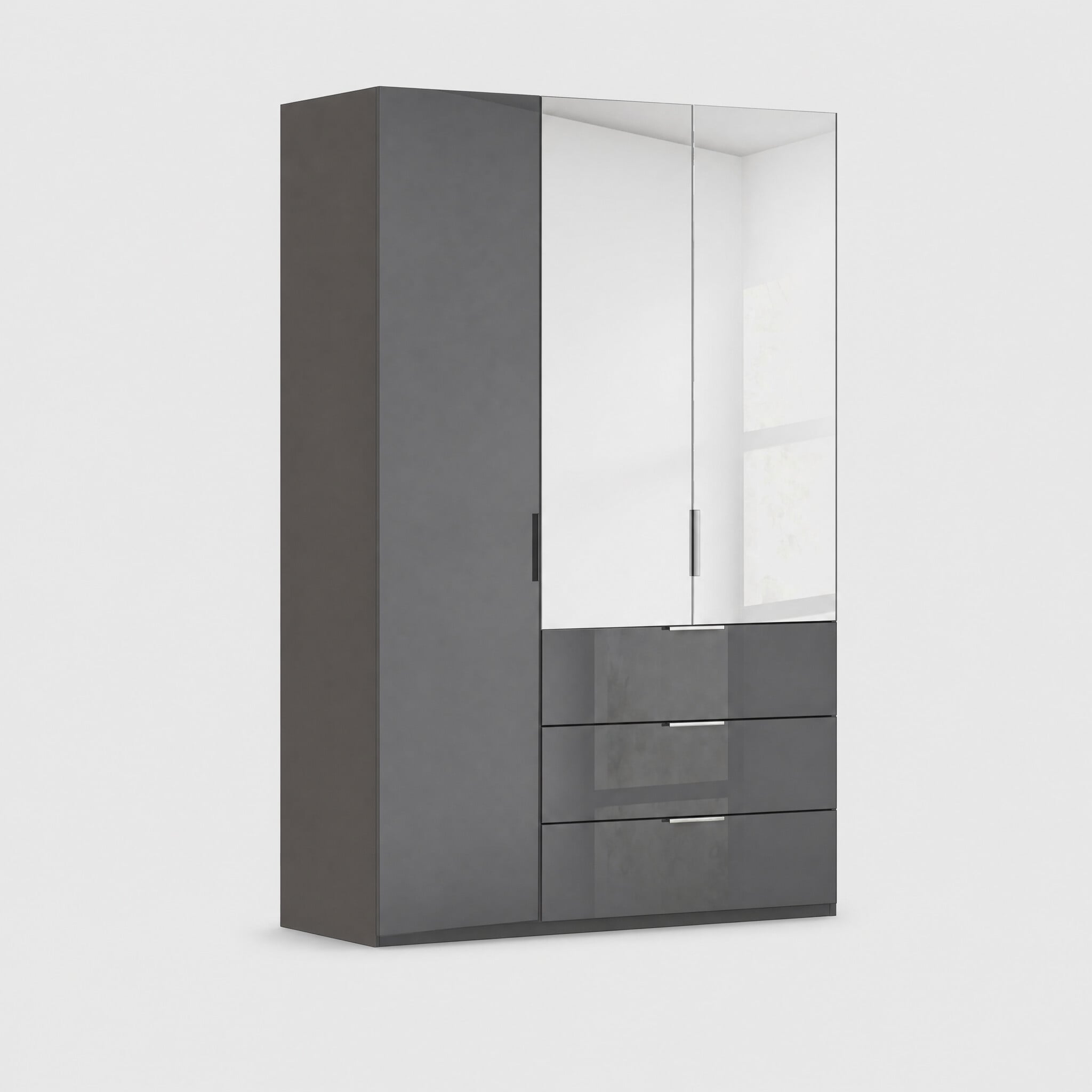 Atlanta 3 door 3 drawer wardrobe 151cm height 223cm wood
