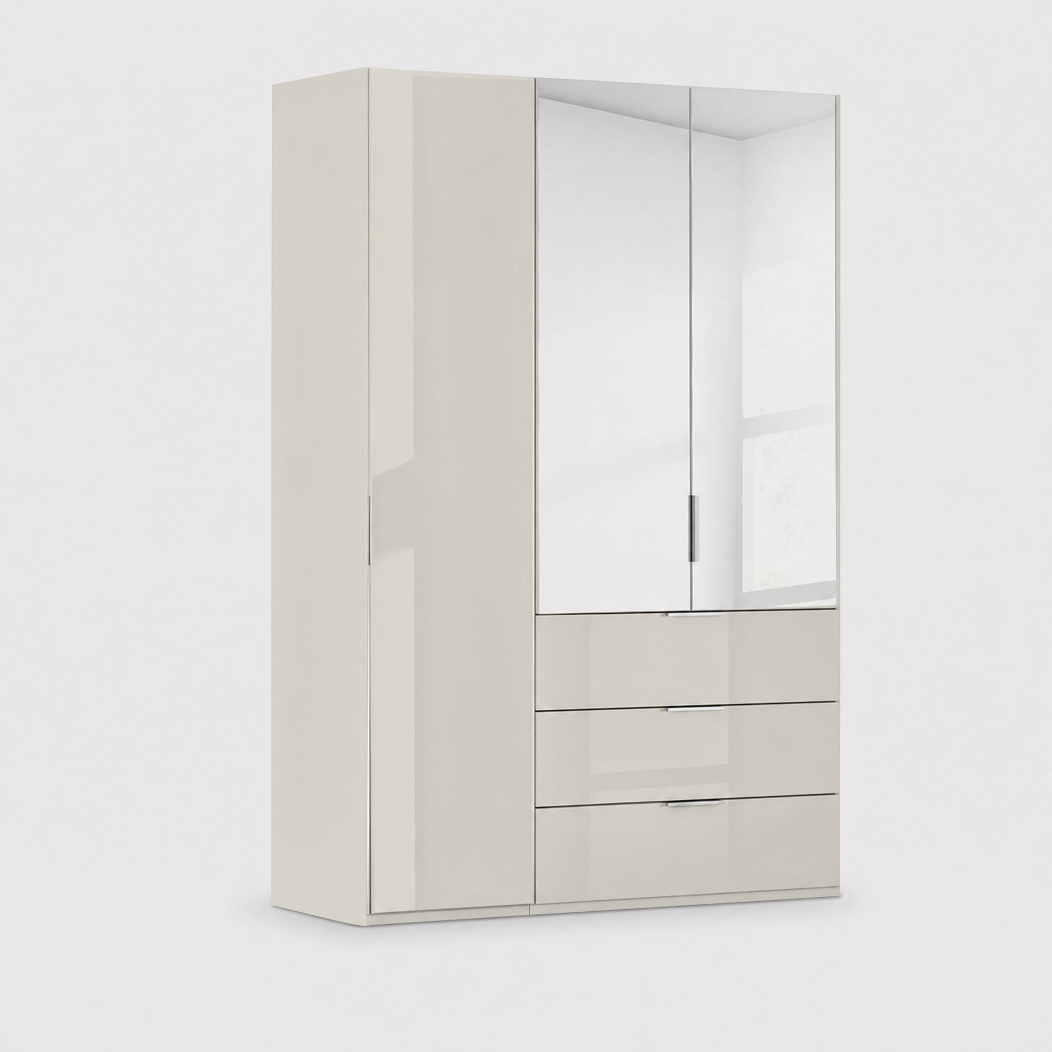 Atlanta 3 door 3 drawer wardrobe 151cm height 223cm wood