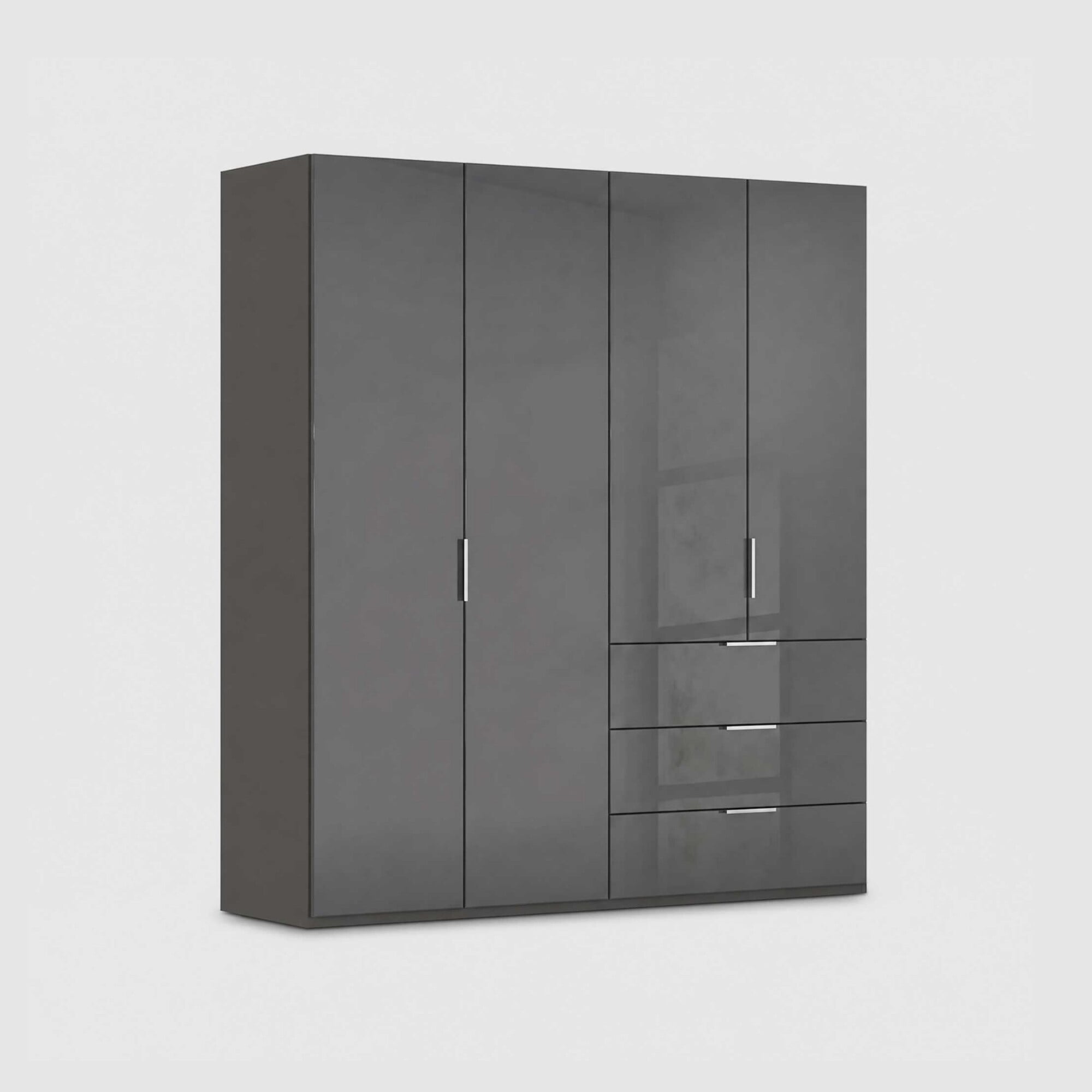 Atlanta 4 door 3 drawer wardrobe 201cm height 223cm wood