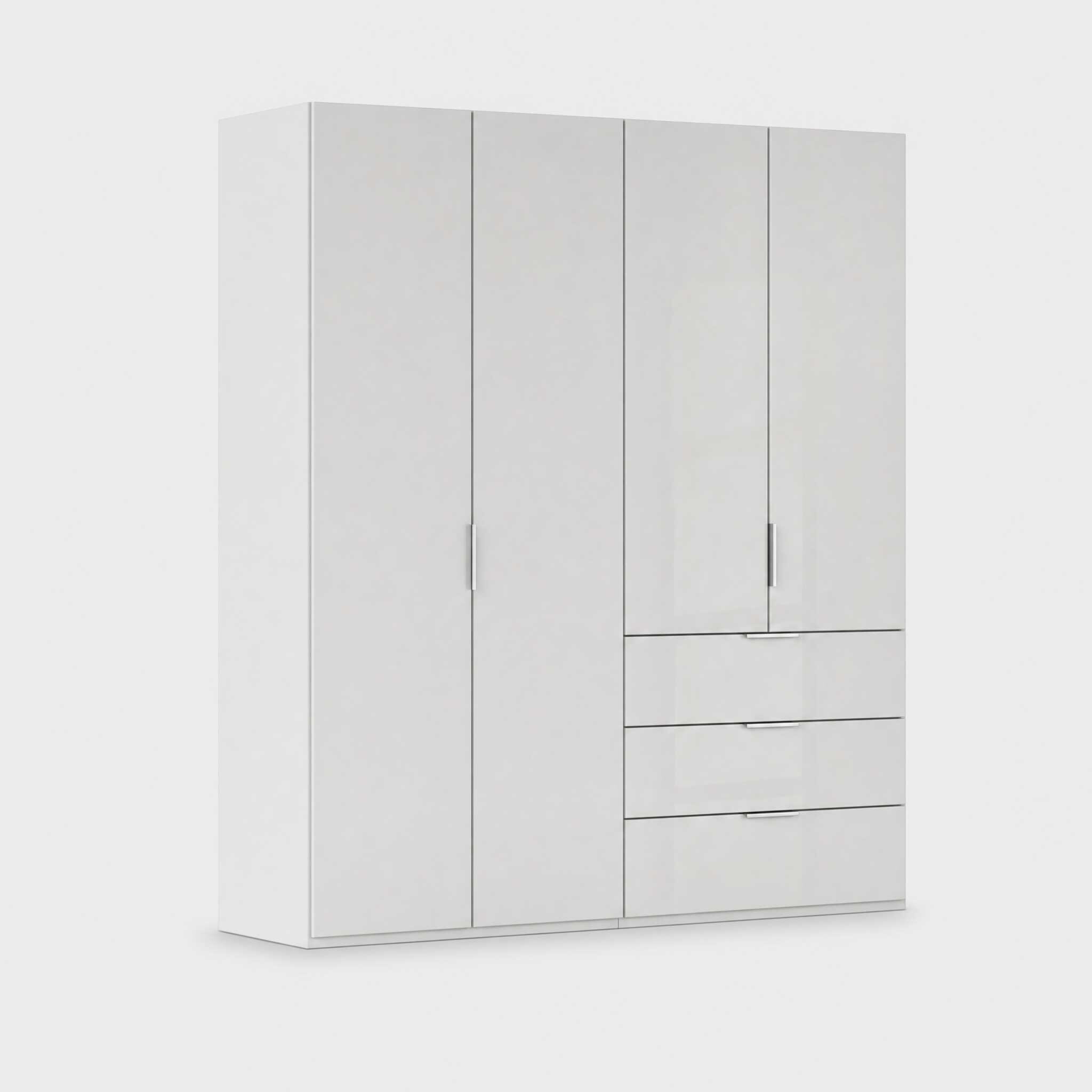 Atlanta 4 door 3 drawer wardrobe 201cm height 223cm wood