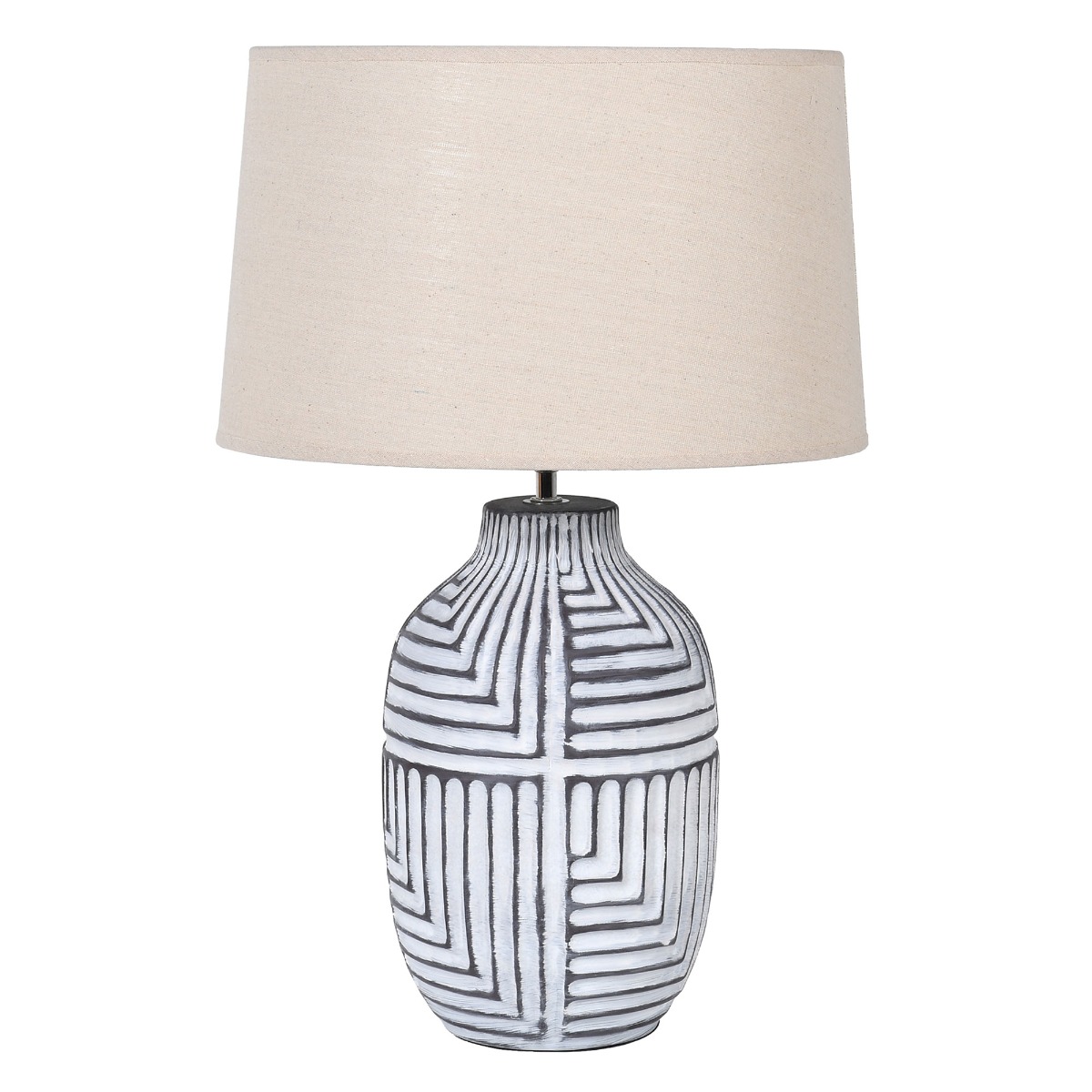 Abstract Table Lamp, White Ceramic | Barker & Stonehouse