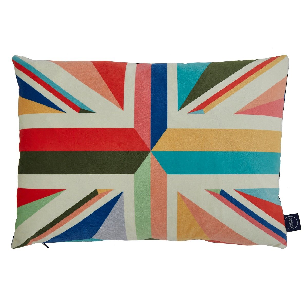 Union Jack Cushion, Square, Blue Fabric | Barker & Stonehouse