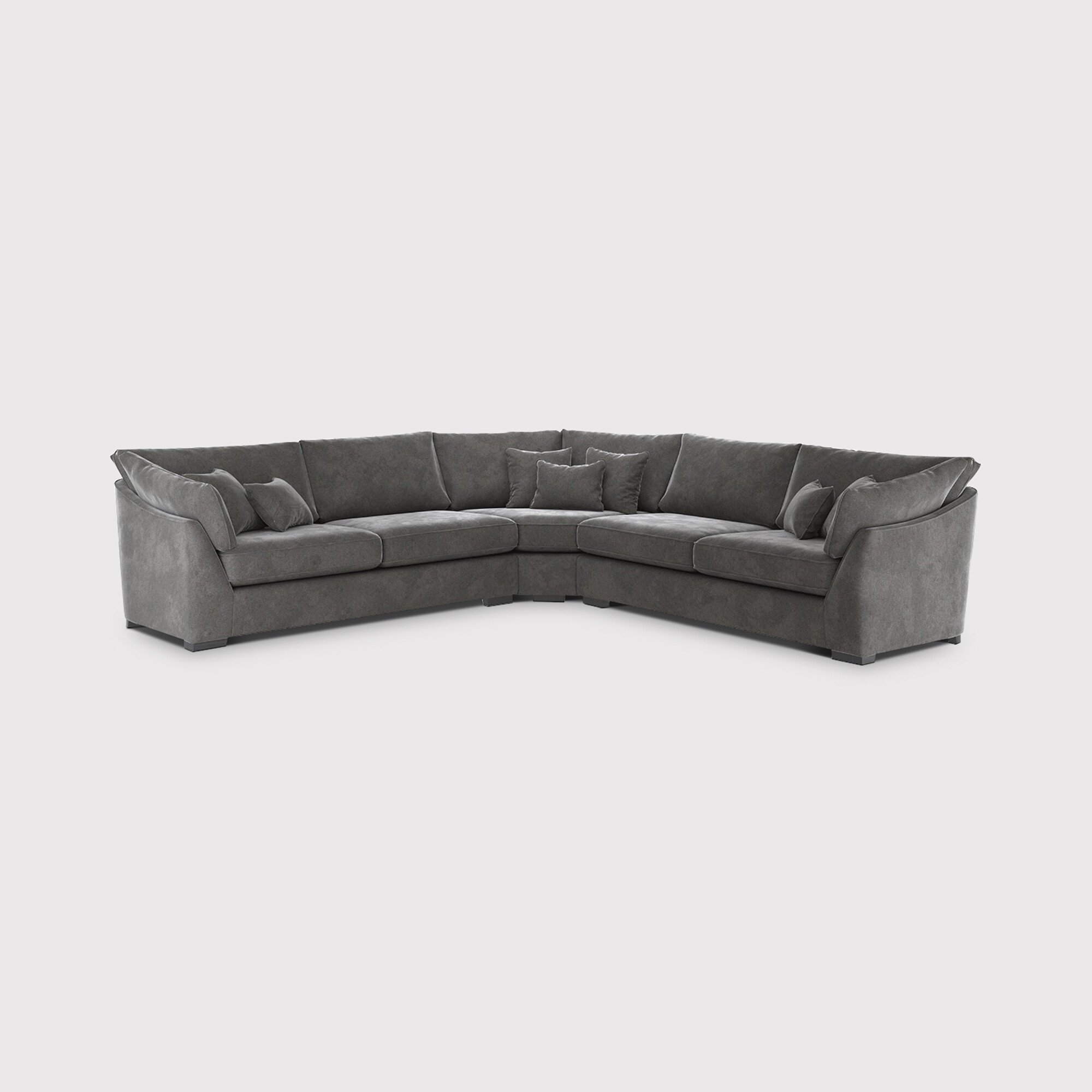 Borelly Large Corner Sofa, Grey Fabric | Barker & Stonehouse