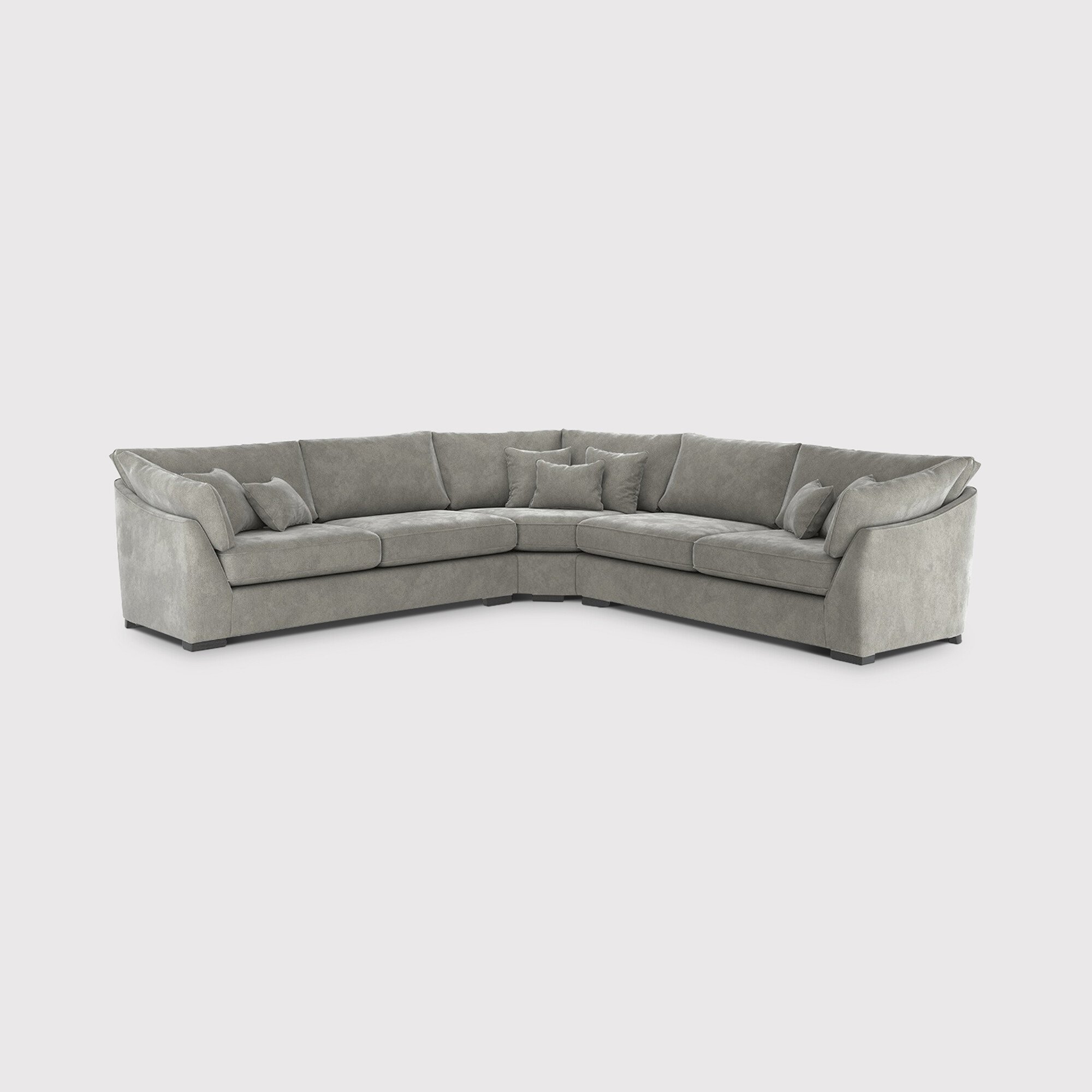 Borelly Large Corner Sofa, Grey Fabric | Barker & Stonehouse