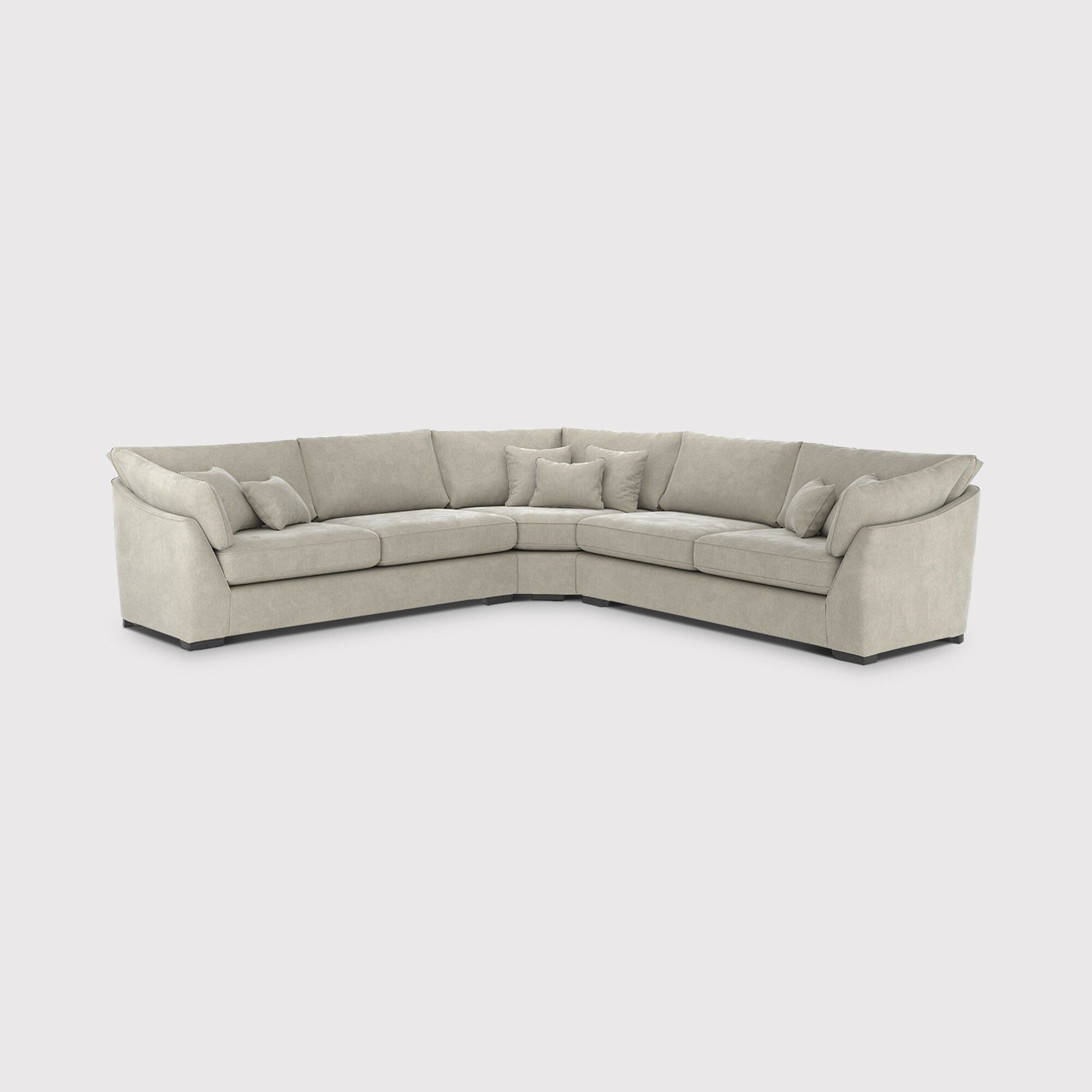 Borelly Large Corner Sofa, Grey Fabric | Barker & Stonehouse