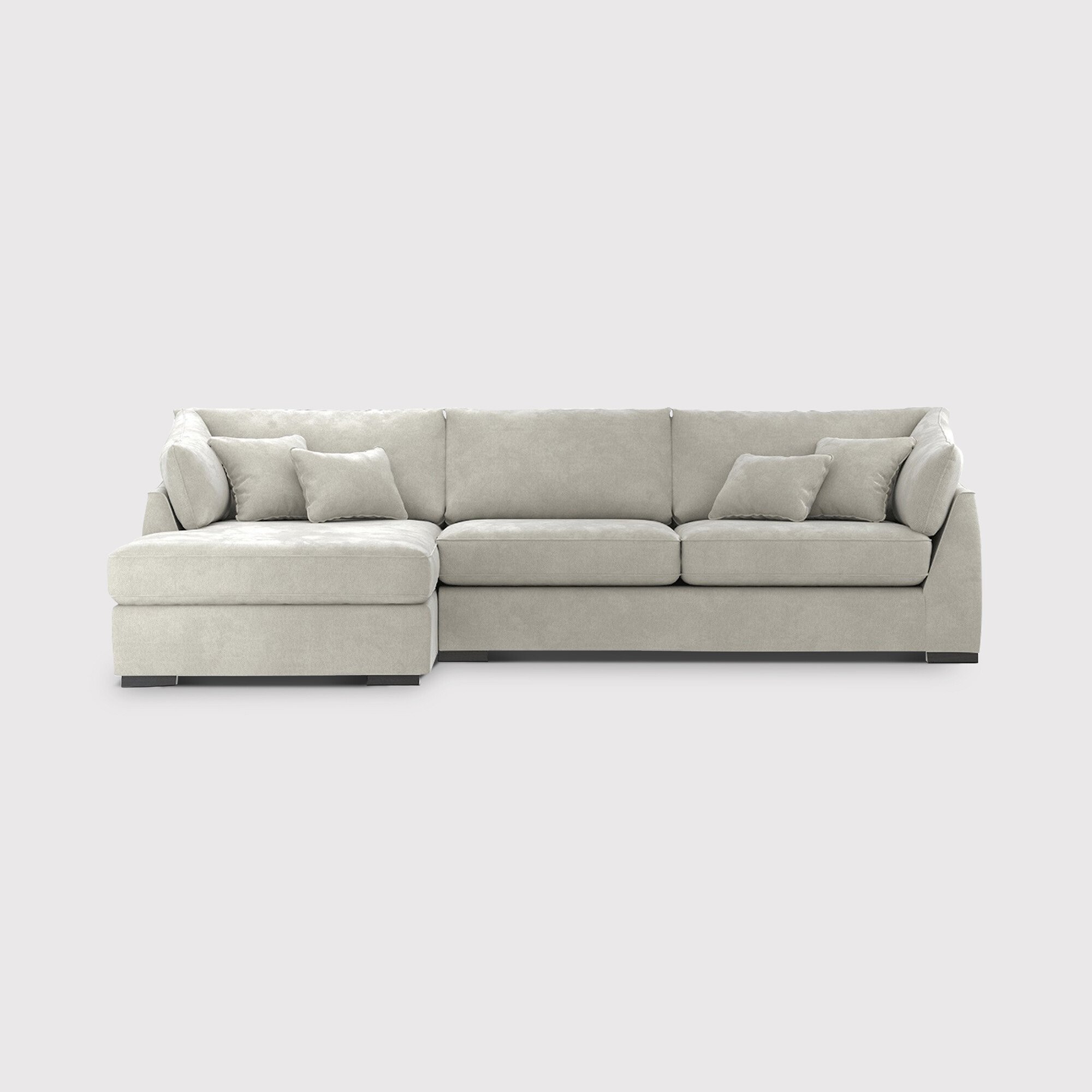 Borelly Chaise Corner Sofa Left, Neutral Fabric | Barker & Stonehouse