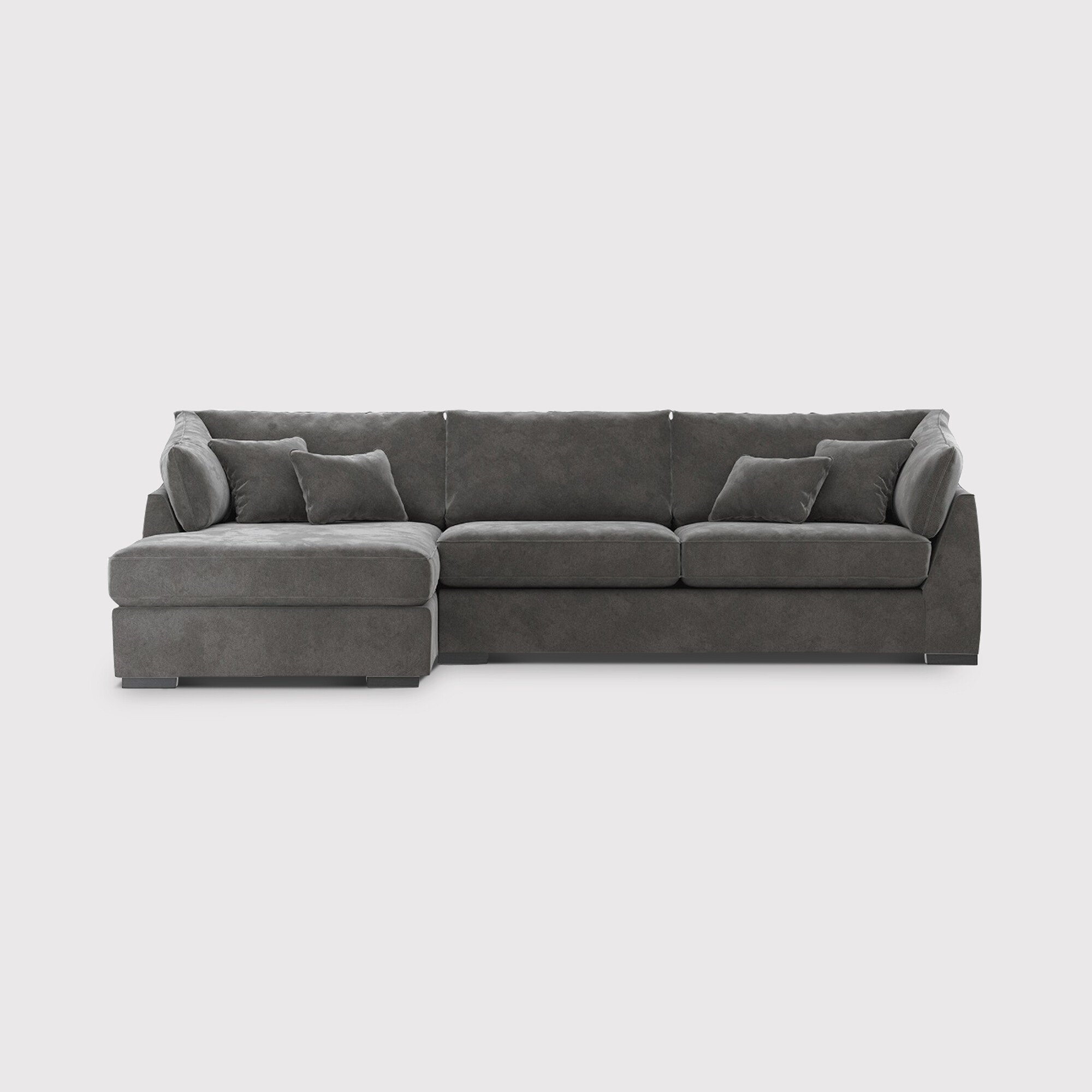 Borelly Chaise Corner Sofa Left, Grey Fabric | Barker & Stonehouse