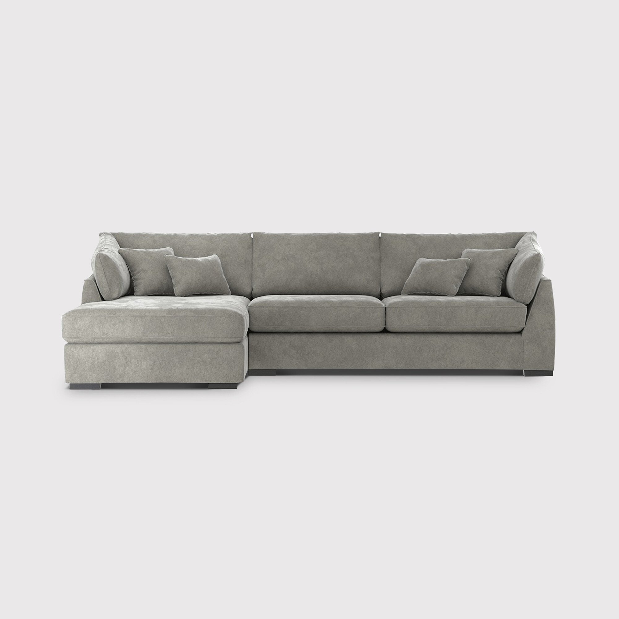 Borelly Chaise Corner Sofa Left, Grey Fabric | Barker & Stonehouse