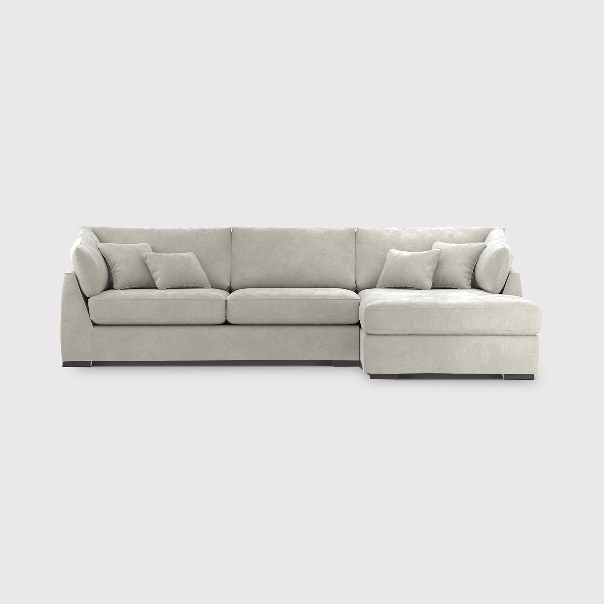 Borelly Chaise Corner Sofa Right, Neutral Fabric | Barker & Stonehouse