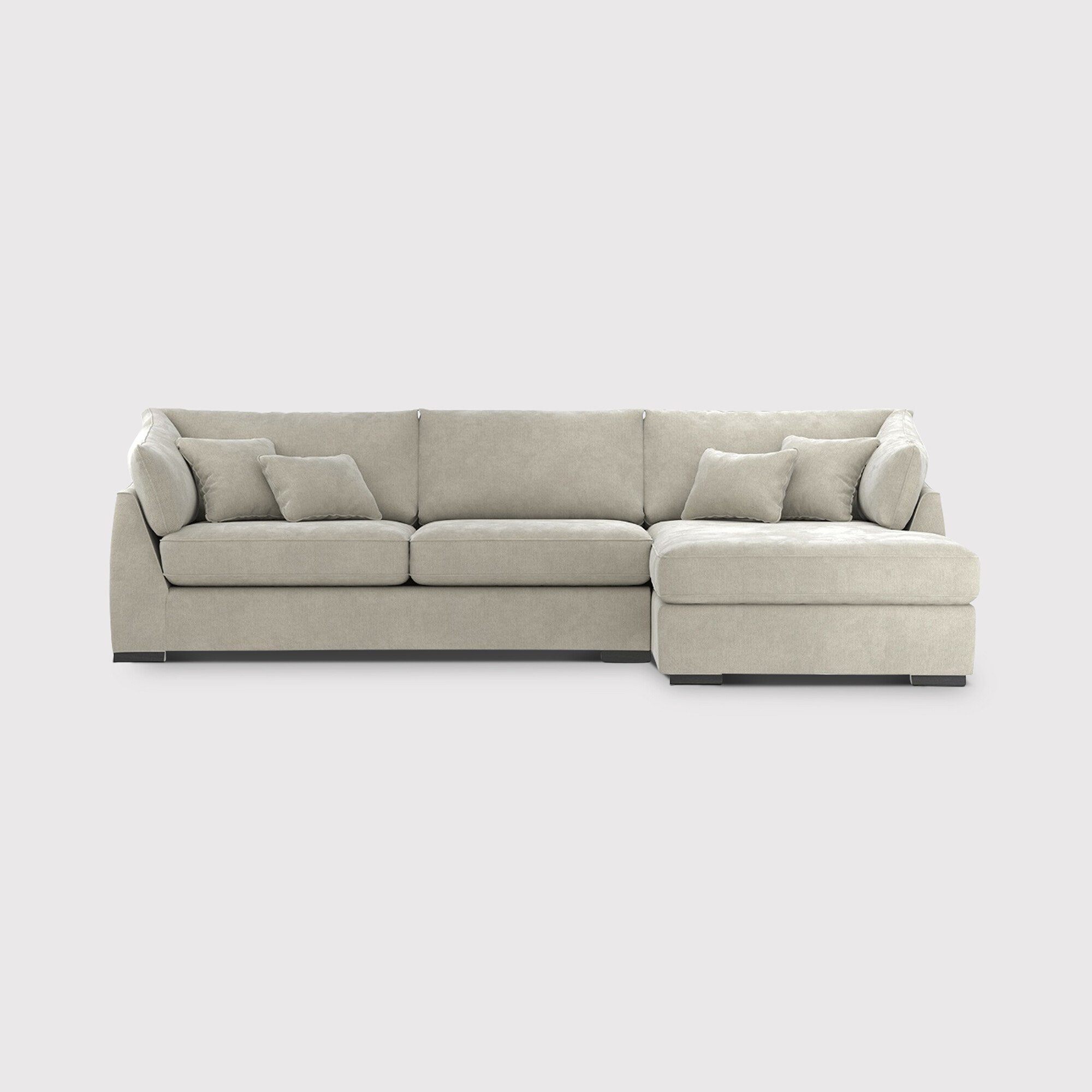 Borelly Chaise Corner Sofa Right, Grey Fabric | Barker & Stonehouse